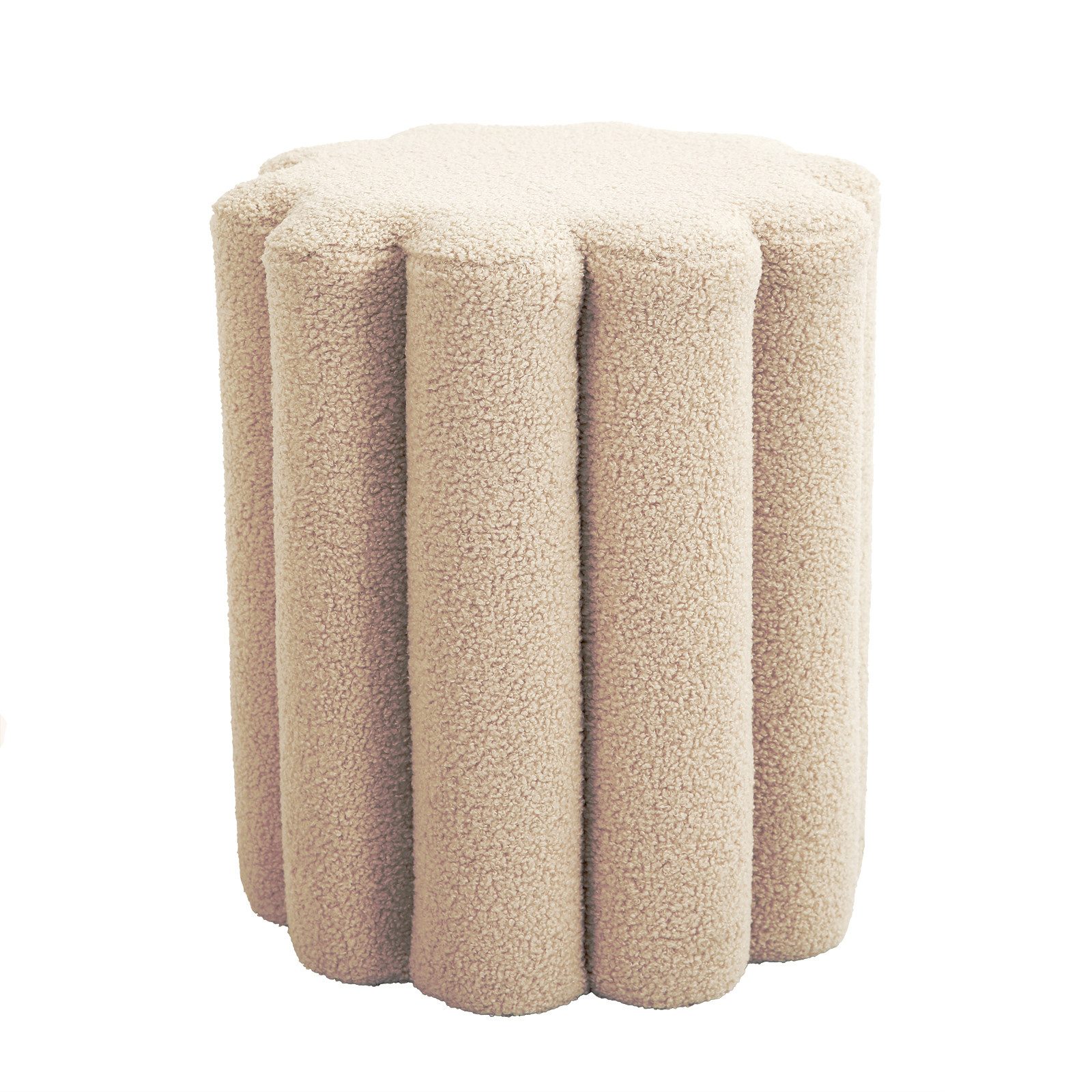 SVITA Hocker DAHLIA, Teddy-Bouclé, Диван, Sitzgelegenheit, Ø 35 cm