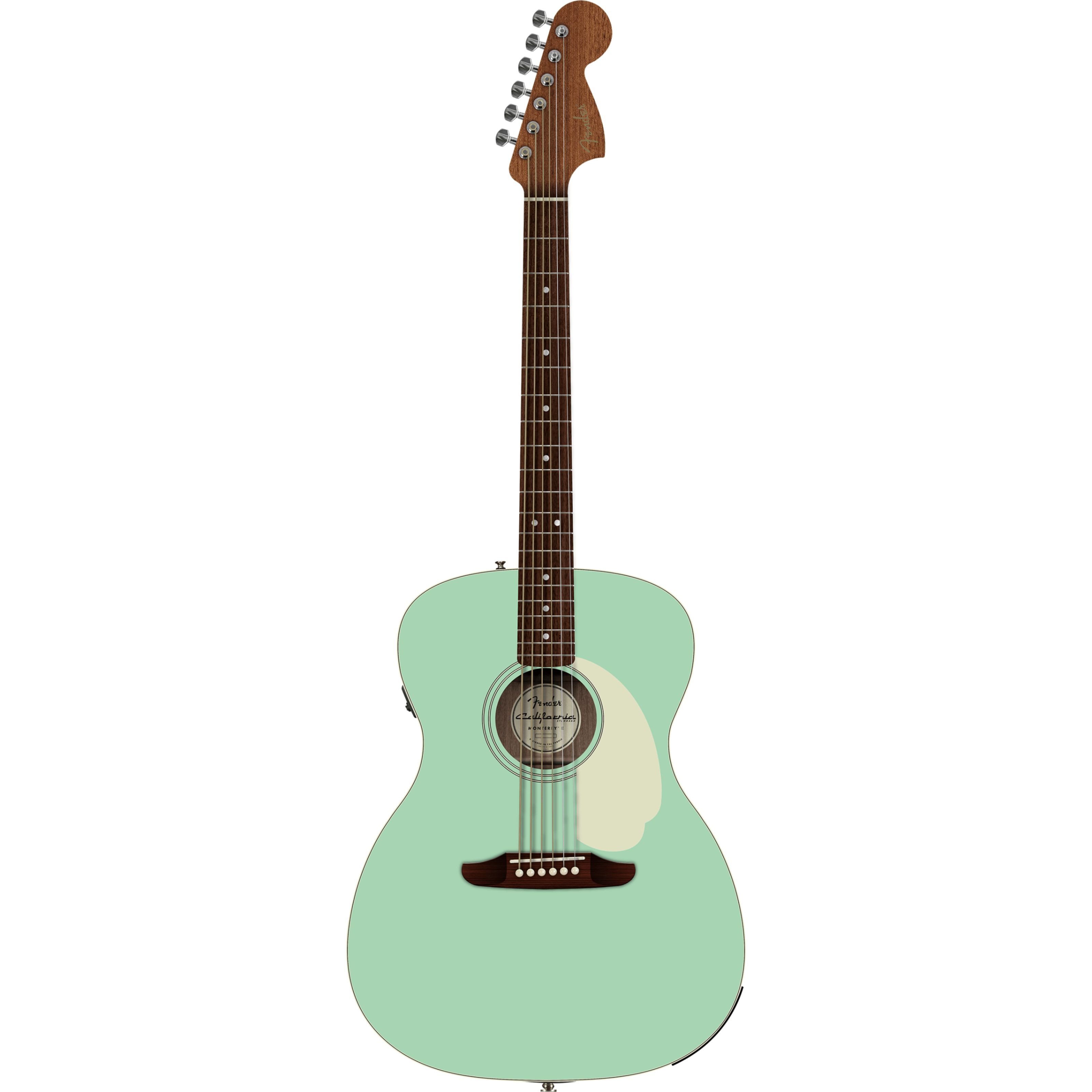 Fender Westerngitarre, Westerngitarren, 000/OM Gitarren, California Standard Monterey E Surf Green - Westerngitarre