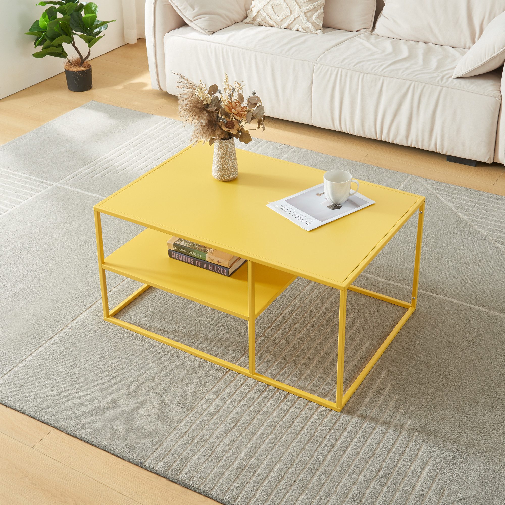 en.casa Couchtisch, »Solund« Beistelltisch Stahl 45x90x60 günstig online kaufen
