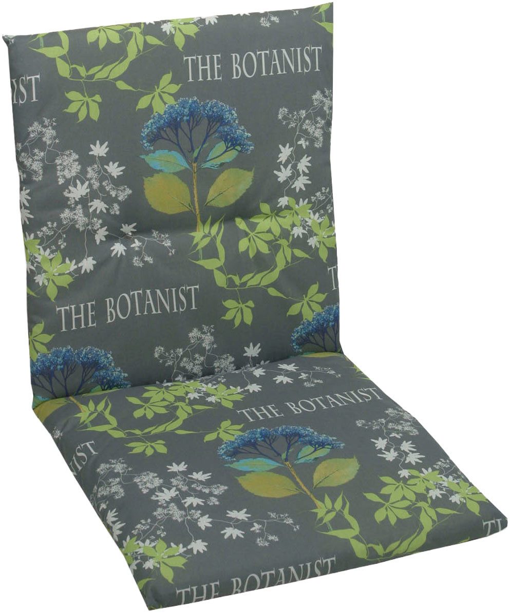 KONIFERA Sesselauflage, (Spar-Set, 4 St), The Botanist grau - Maße BxLxH ca.: 48 cm x 98 cm x 5 cm