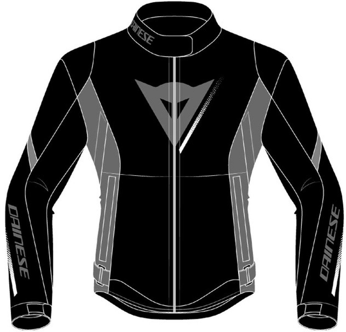Dainese Motorradjacke Textiljacke D-Dry Damen Veloce Black/Grey/White Motorrad