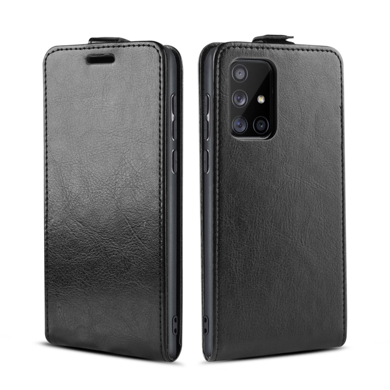 Tec-Expert Handyhülle Klapp Hülle für Samsung Galaxy A51 6.5 Zoll, 6.5", Tasche Klapphülle Case mit Kartenfach Fliphülle vertikal