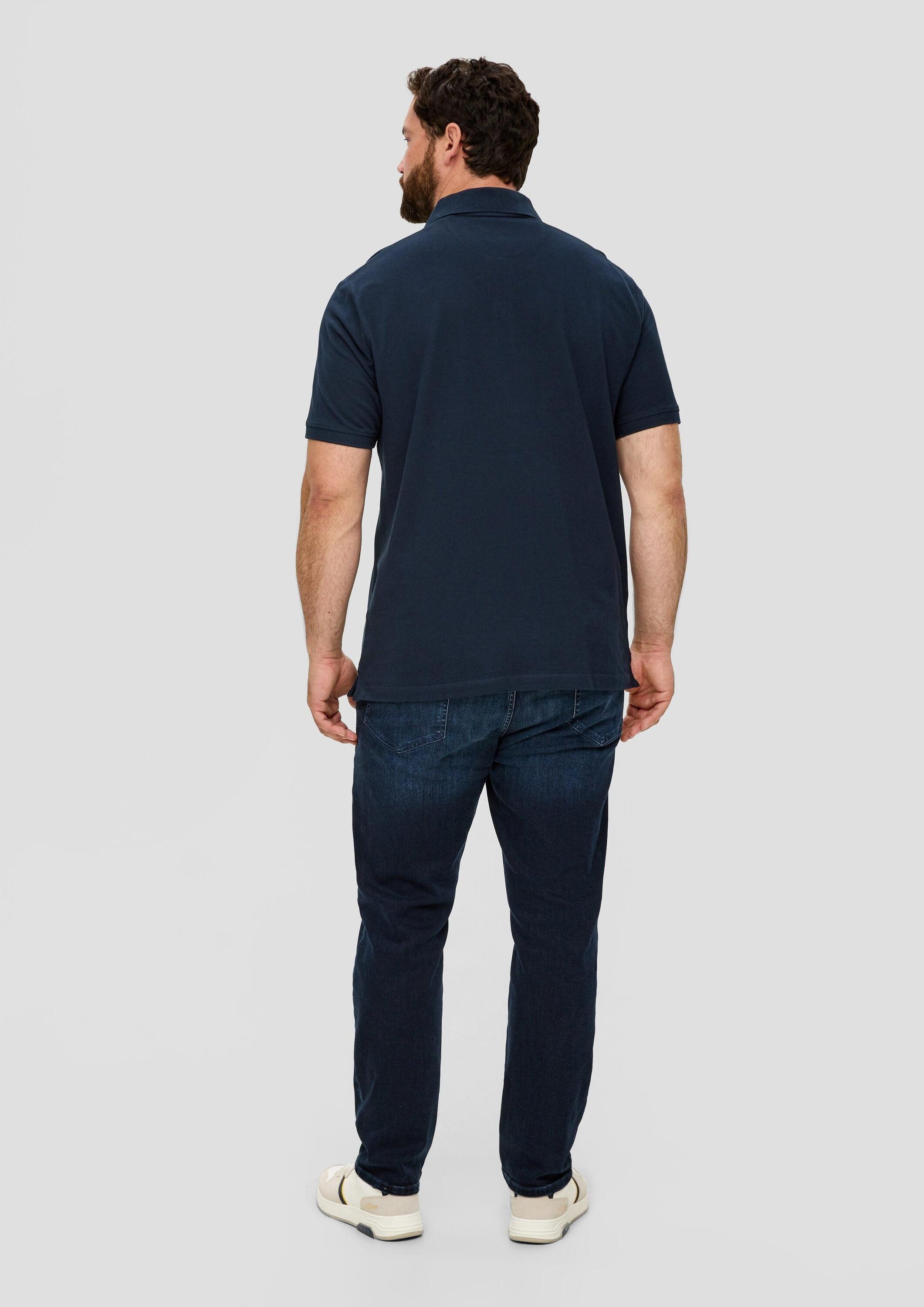 s.Oliver Kurzarmshirt Polo-Shirt Poloshirt aus Baumwollpiqué