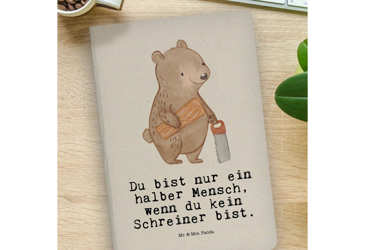 Thumbnail - Mr. & Mrs. Panda Notizbuch Schreiner Herz - Transparent - Geschenk, Kollegin, Danke, DIN A4 Noti Mr. & Mrs. Panda, Echte...