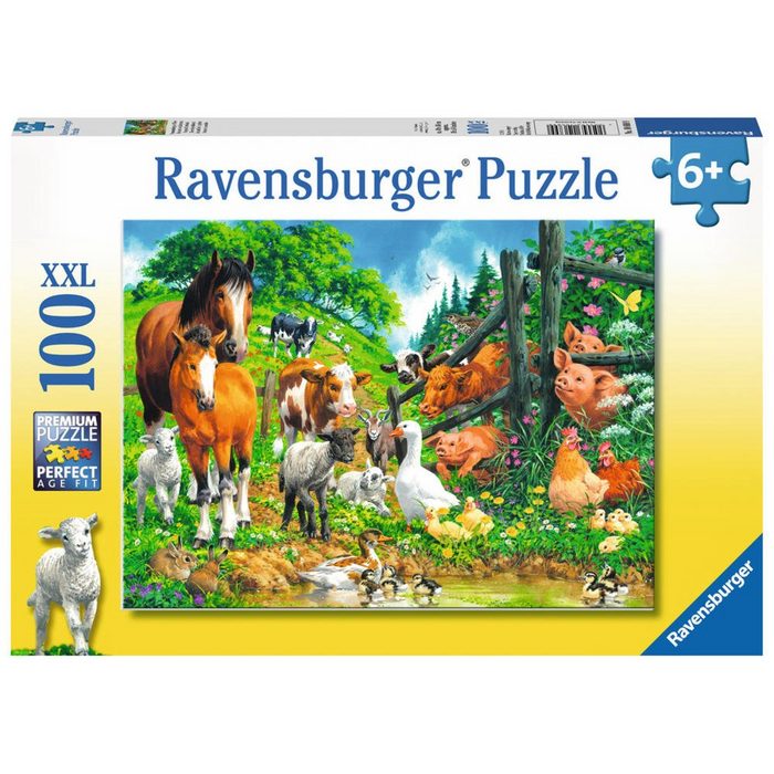 Ravensburger Puzzle Versammlung Der Tiere 100 Puzzleteile