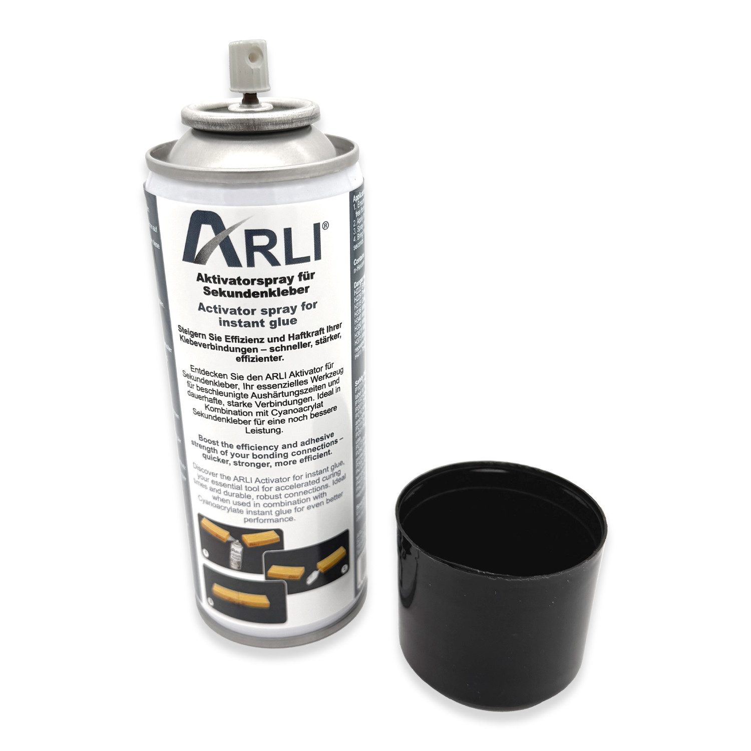 ARLI Montagekleber Sekundenkleber 50g mit Aktivator 200ml Universal, (1-tlg), Cyanacrylat Kleber Schnell trocknender Klebstoff