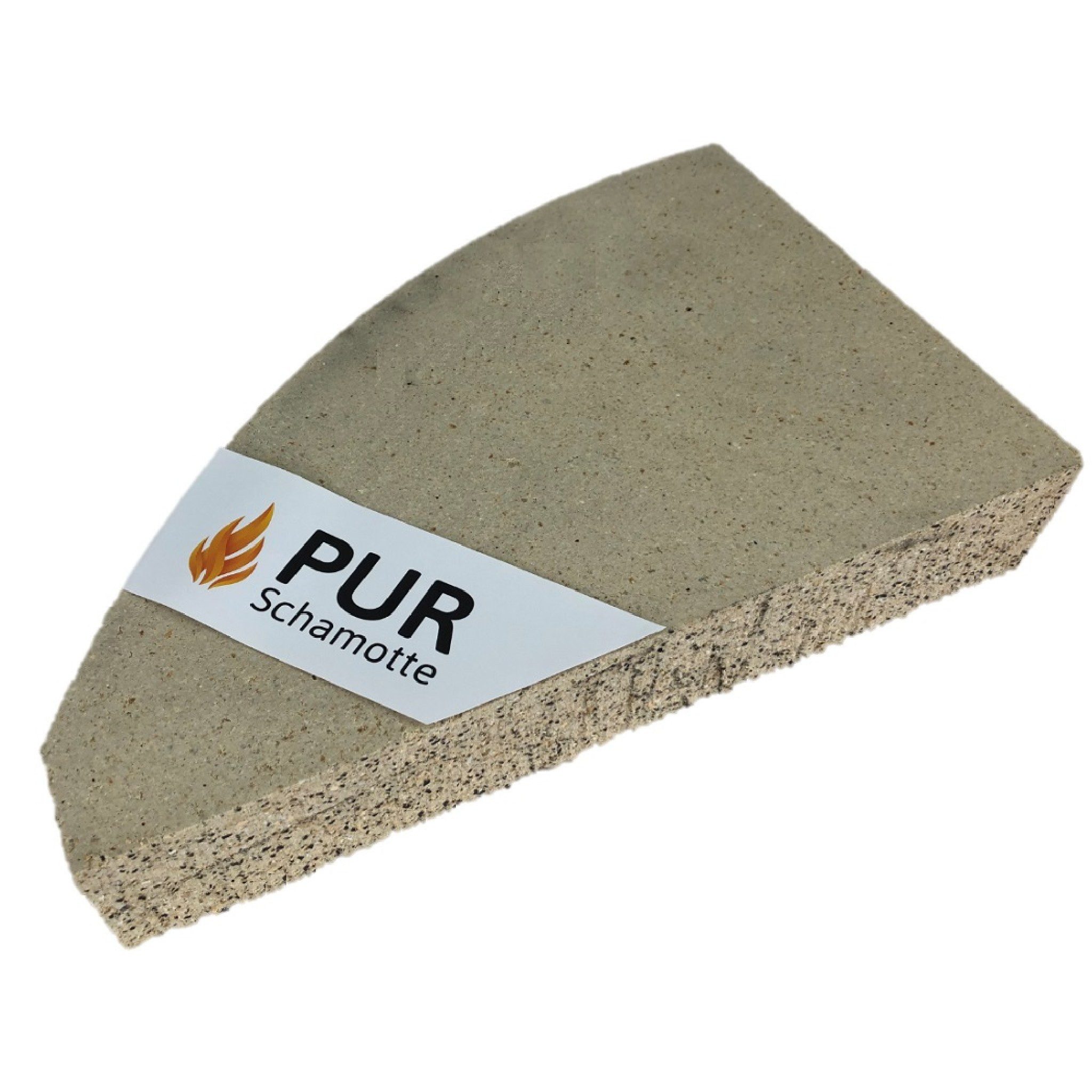 Feuerfest 123 GmbH Feuerraumplatten Rückwandstein links/rechts 385x326x40mm (Schamotte)