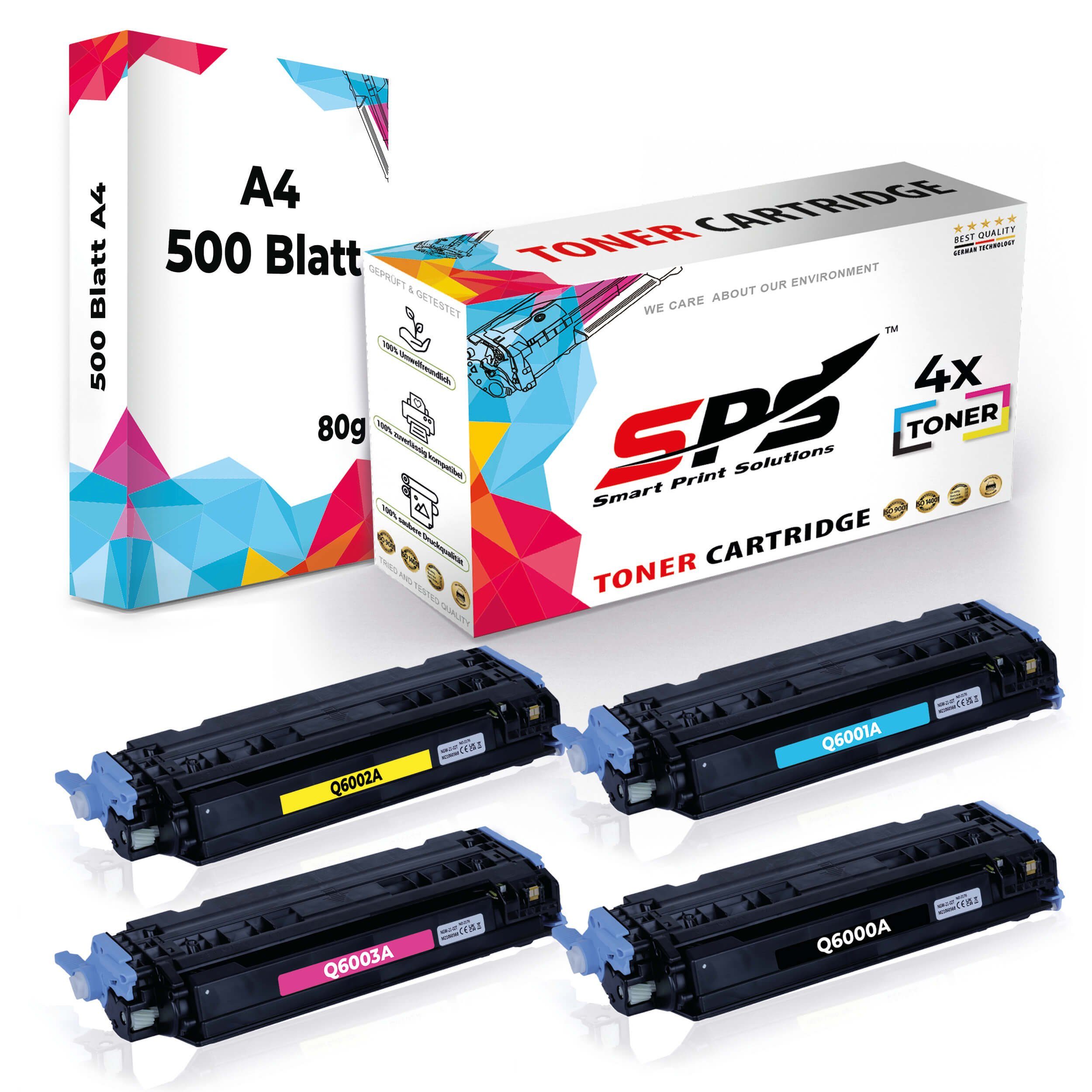 Druckerpapier Set Toner,1x Multipack A4 4x A4 Pack, Druckerpapier) + 4x Tonerkartusche Kompatibel, (5er SPS