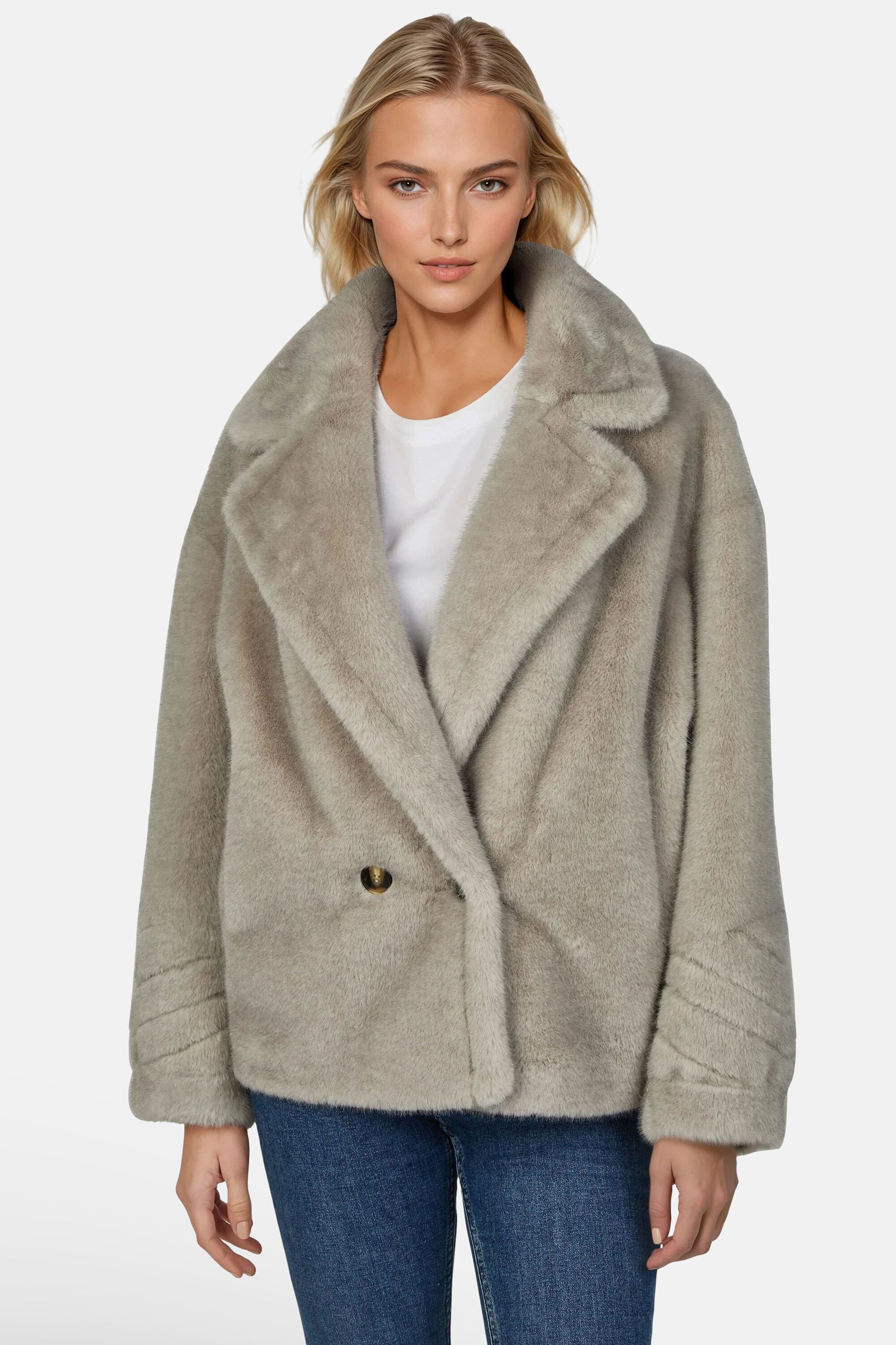 White Label Winterjacke (1-St) aus softem Webpelz