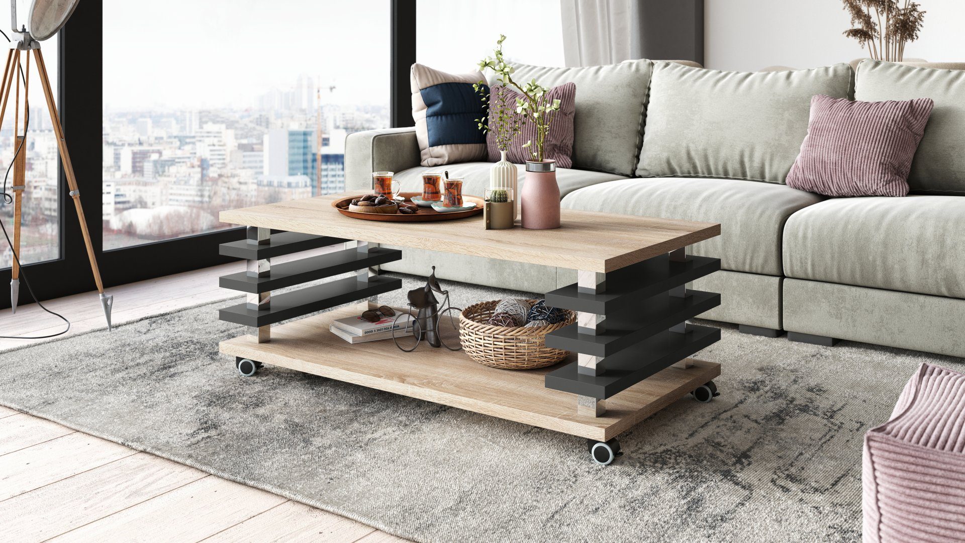 designimpex Couchtisch DC-3 Design Wohnzimmertisch Tisch günstig online kaufen