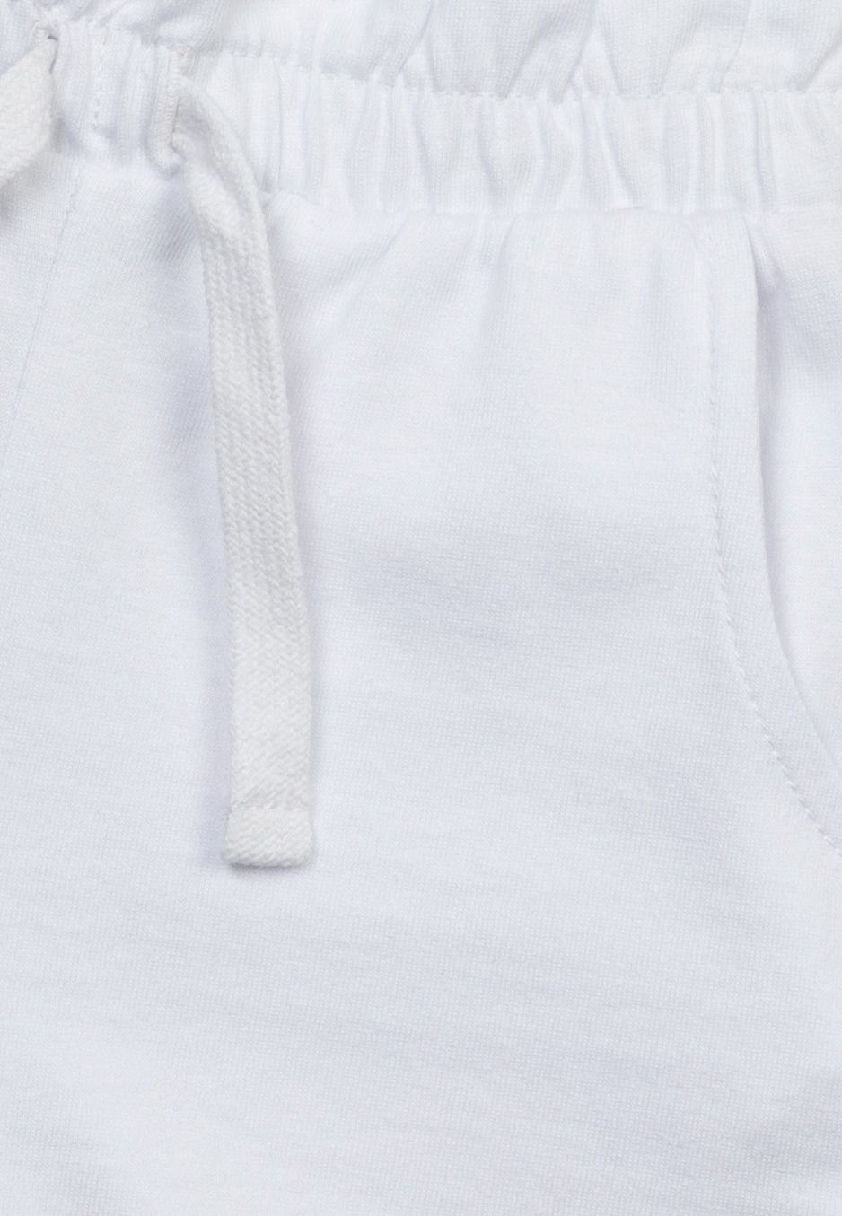 Shorts MINOTI mit Weiß Sweatshorts (1y-14y) dekorativem Strickbündchen