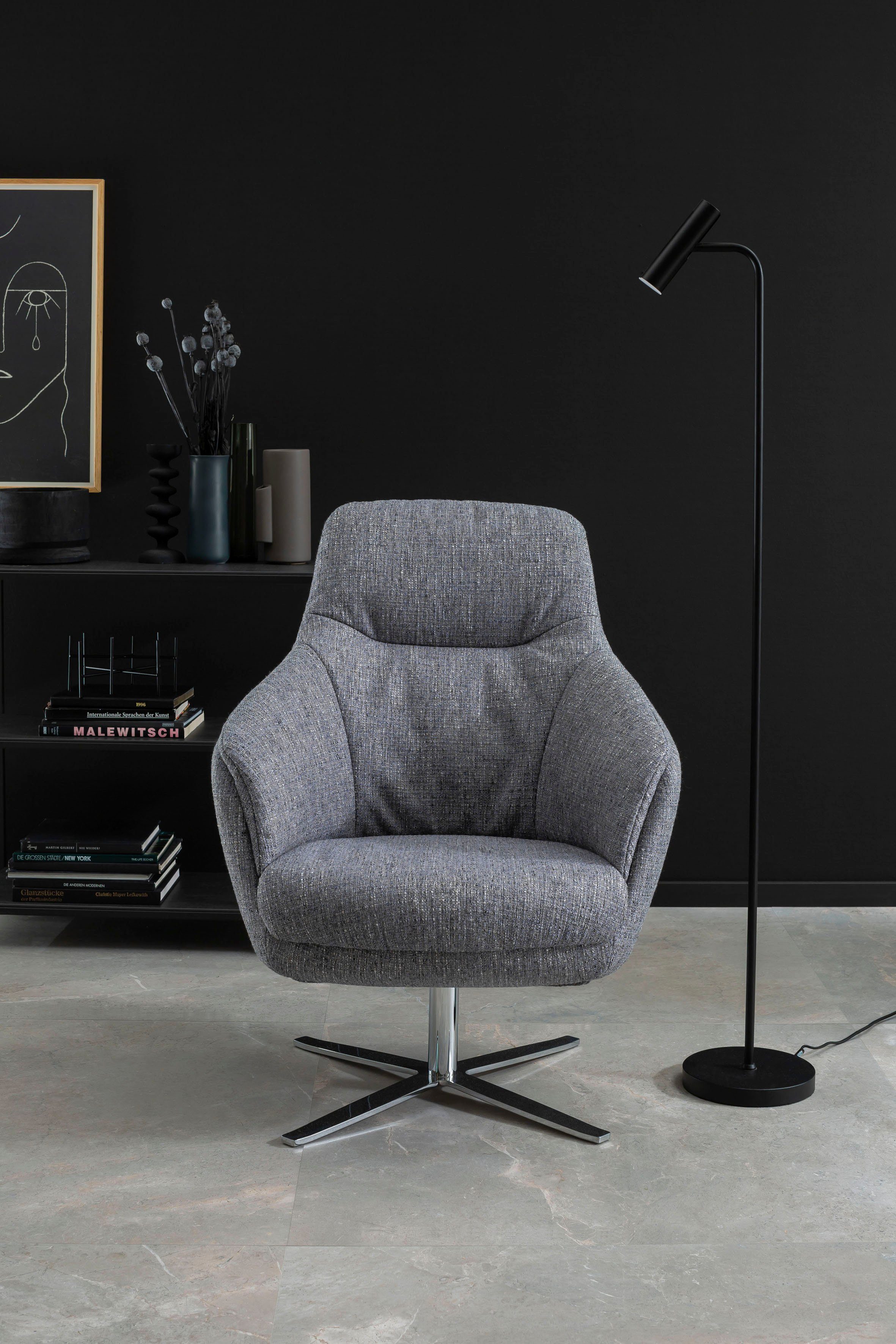 SCHÖNER WOHNEN-Kollektion Drehsessel Sky Sessel bequemer Loungesessel mit tollem Sitzkomfort, wahlweise mit Wippfunktion für noch mehr Wohlfühlkomfort