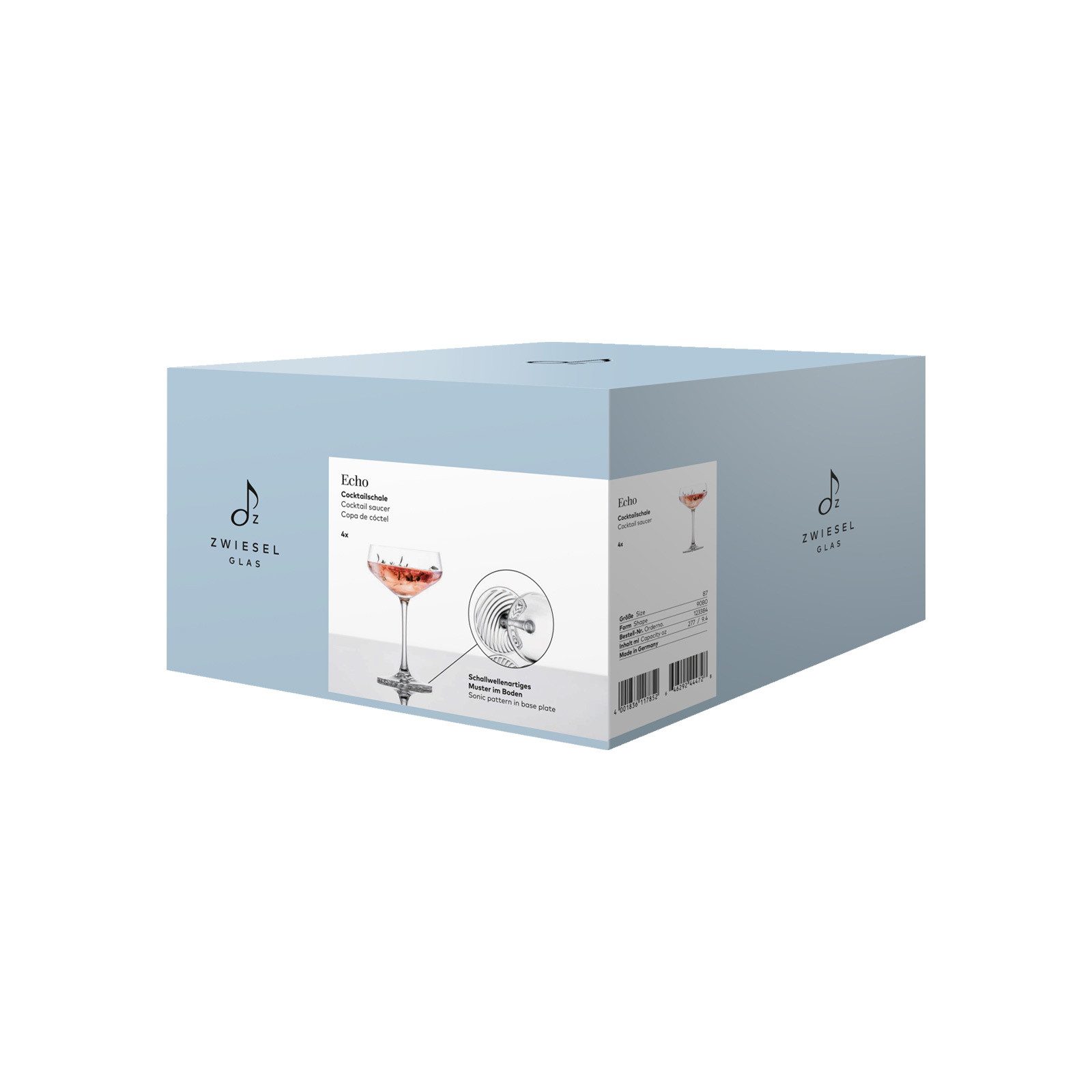 Zwiesel Glas Martiniglas ECHO ECHO Cocktailschalen 277 ml 4er Set, 4-tlg., Glas