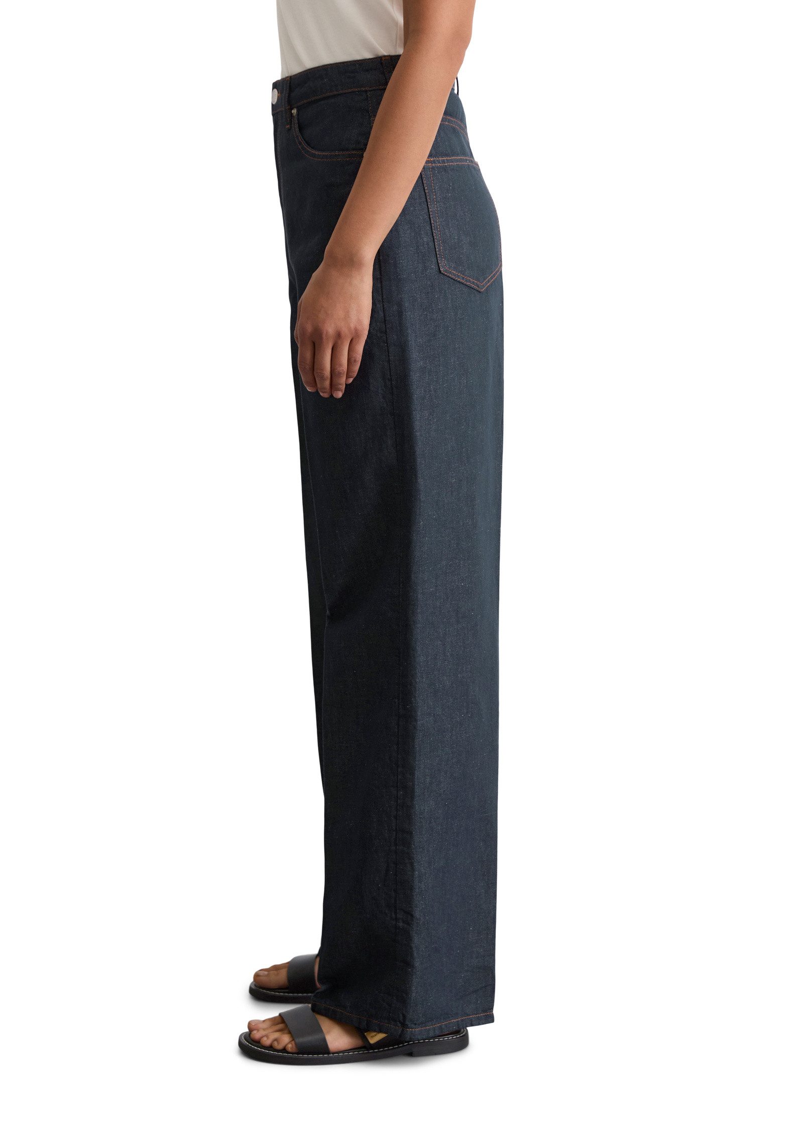 Marc OPolo Weite Jeans "aus Baumwolle-Leinen-Mix" günstig online kaufen