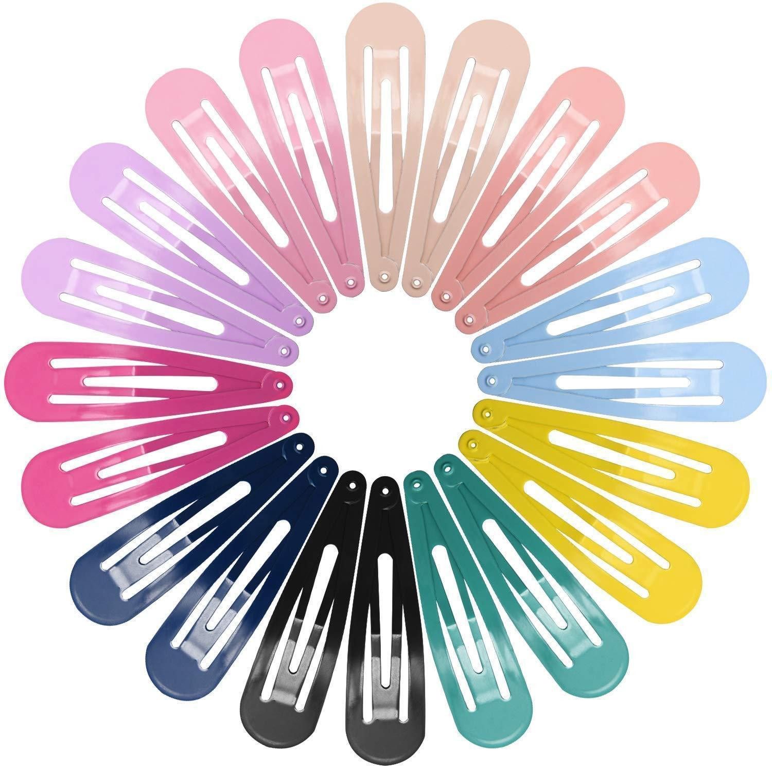 LuxusKollektion Haarclip Haarspangen Mädchen 40 Stück Bunte Hair Clips Metall 7cm Lange 10