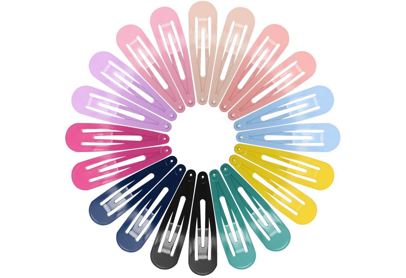 LuxusKollektion Haarclip Haarspangen Mädchen 40 Stück Bunte Hair Clips Metall 7cm Lange 10