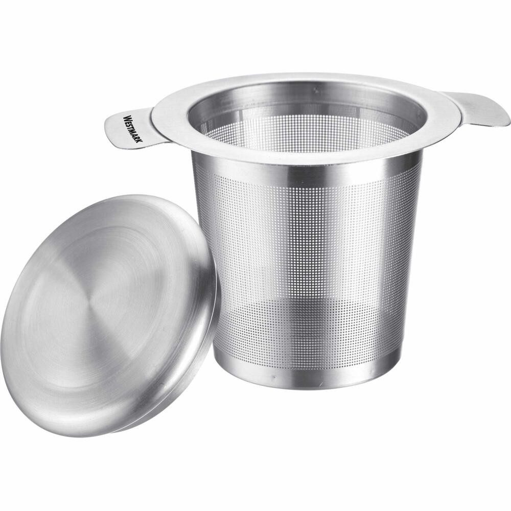 WESTMARK Teesieb /Dauerfilter/Teefilter/Dripper Edelstahl, Mit Deckel, Teatime, Edelstahl 18/8