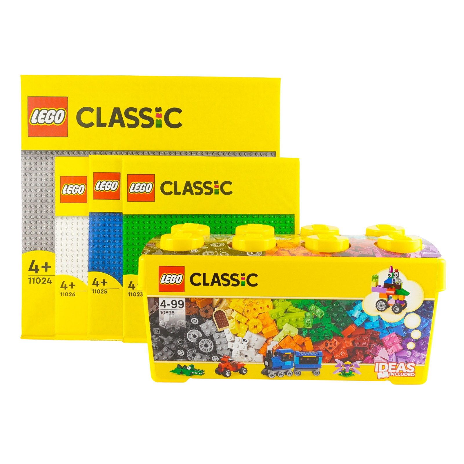 LEGO® Classic Bausteine Box + 4 Platten - 10696 Teile 488x Spielbausteine