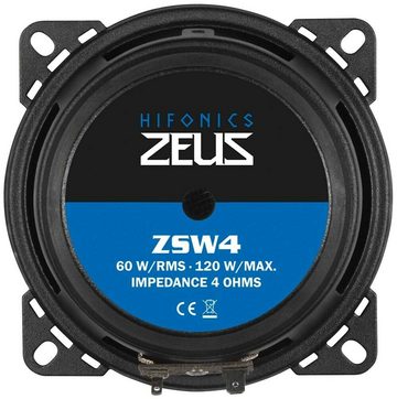 Hifonics ZEUS Midbass 10 cm ZSW-4 120 Watt Paar Auto-Lautsprecher