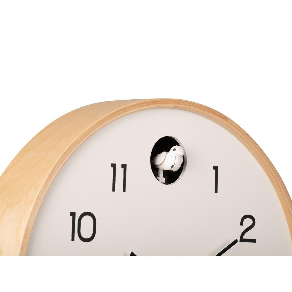 Karlsson Uhr Wanduhr Natural Cuckoo Birch Wood White – Bild 4 von 5