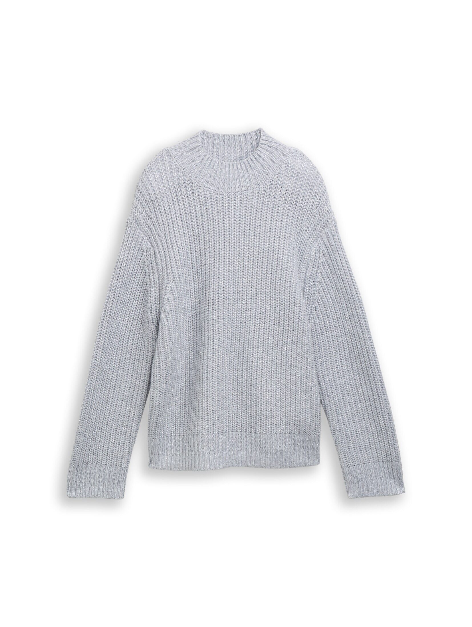 TOM TAILOR Denim Strickpullover Pullover & Strickjacken Relaxed Fit Strickpullover mit Glitzer-Effekt