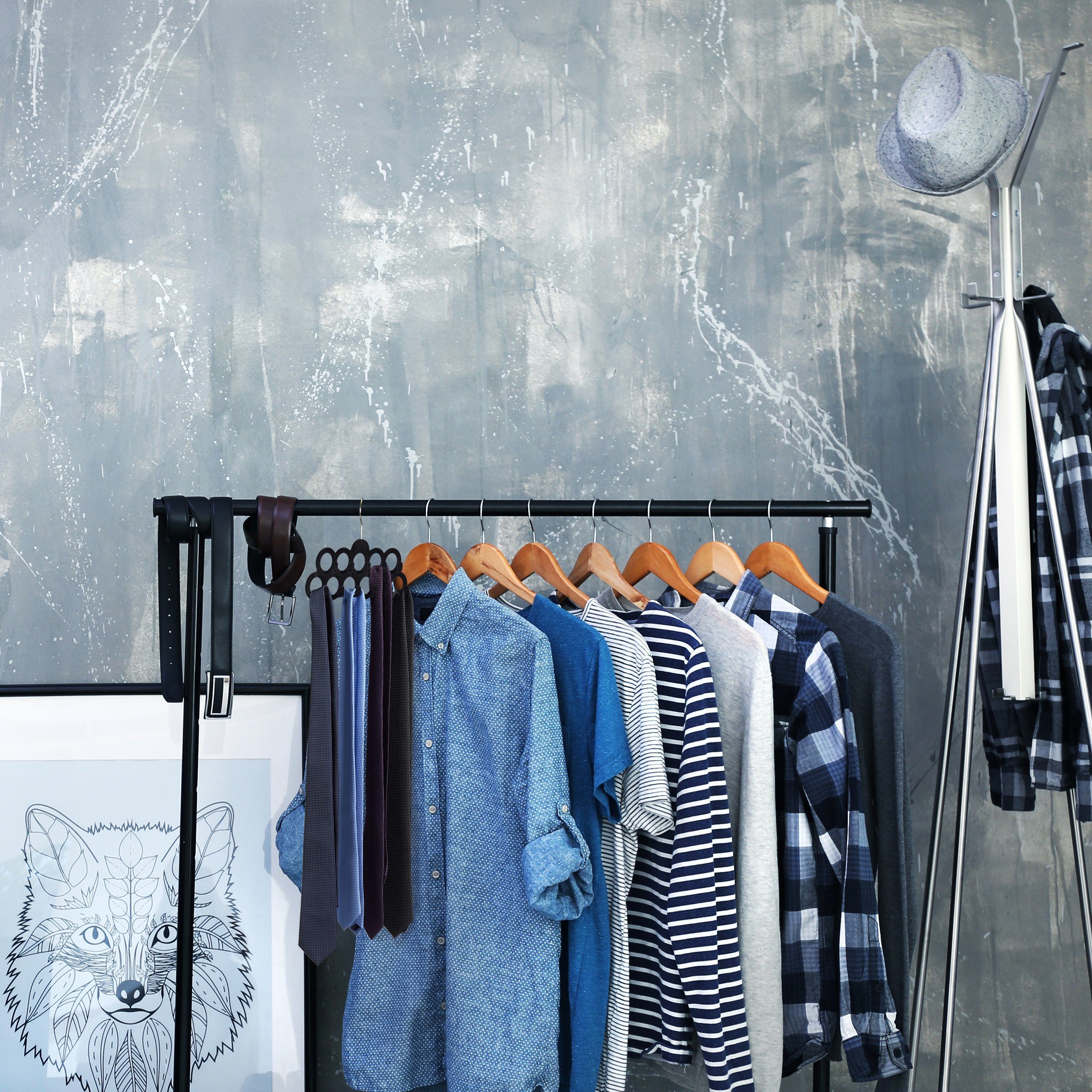 relaxdays Mehrfach-Kleiderbügel Velours Schalhalter, schwarz günstig online kaufen