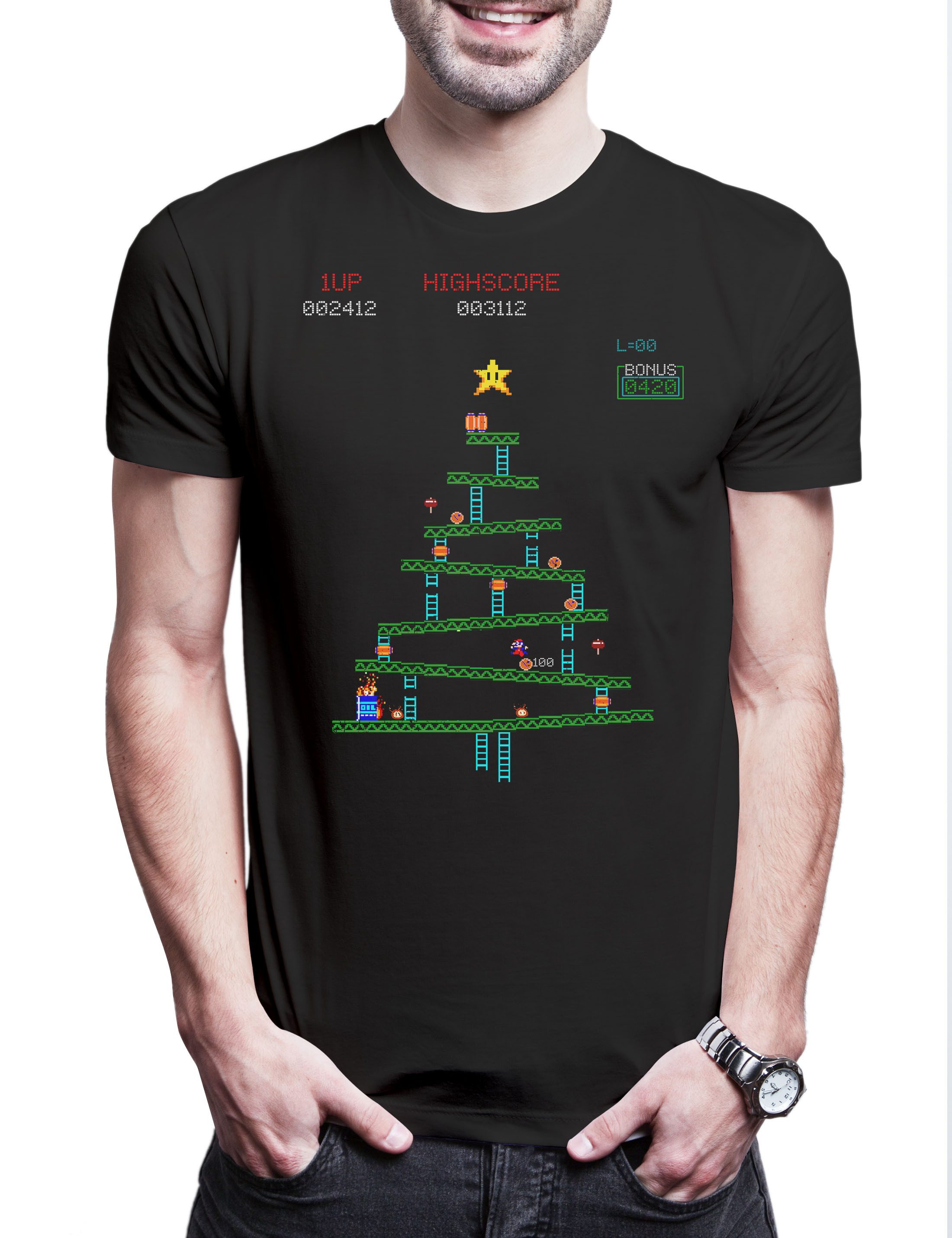 Urban Backwoods Print-Shirt Kong Christmas Tree Herren T-Shirt King X-Mas B günstig online kaufen