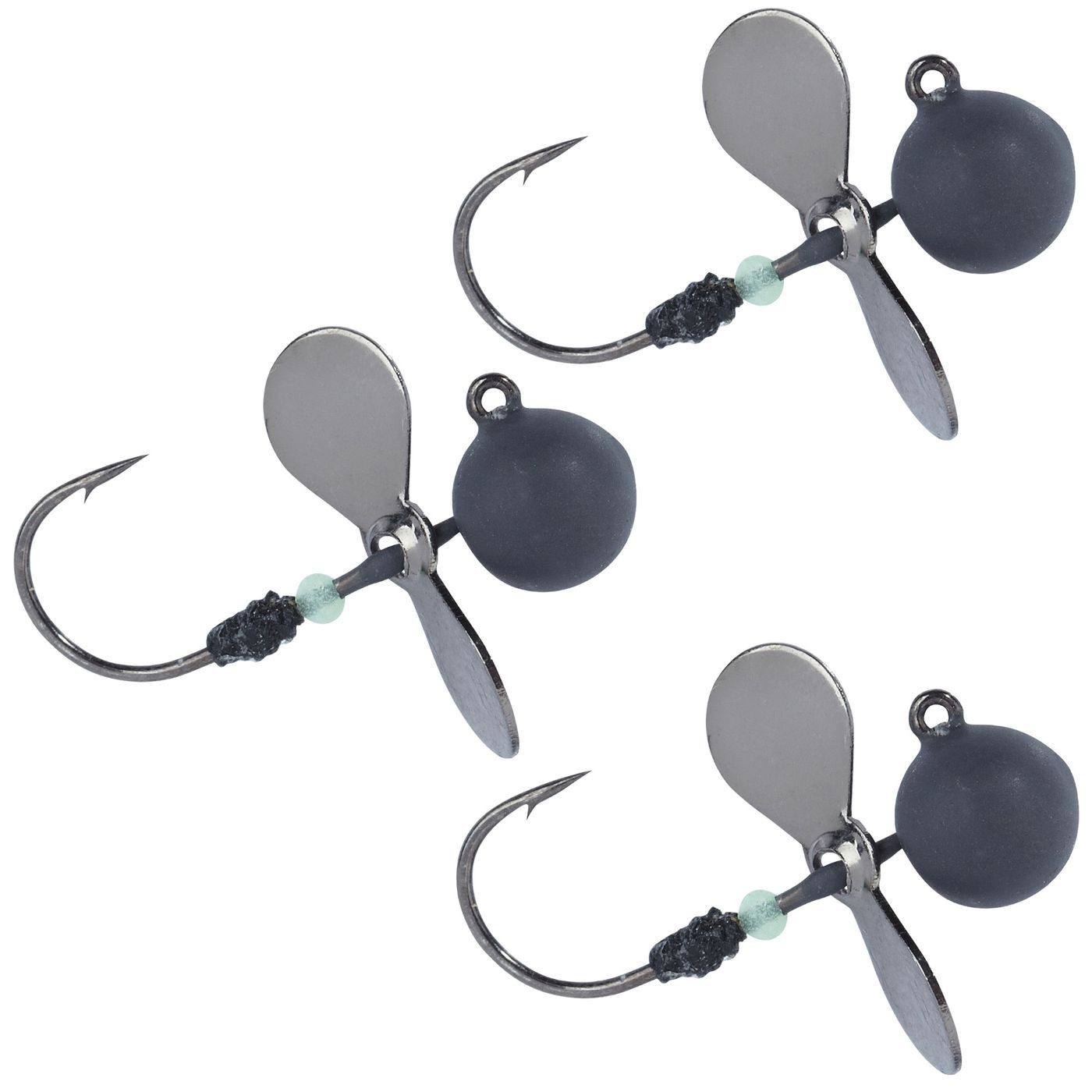 Jighaken Balzer Shirasu Micro Jig mit Propeller - 3 Jigköpfe