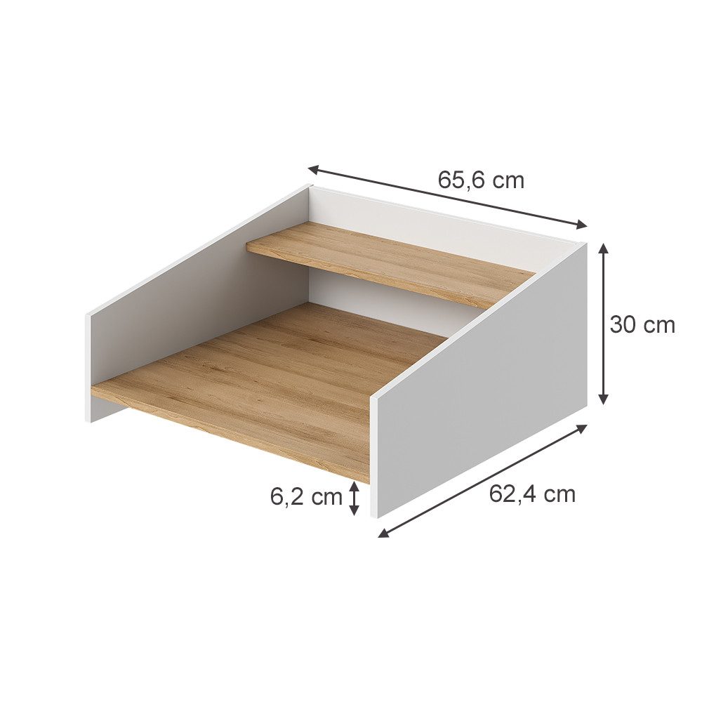 Vicco Waschmaschinenumbauschrank Viktor, Artisan-Eiche/Weiß, 65.6 x 30 cm (1-St) – Bild 3 von 5