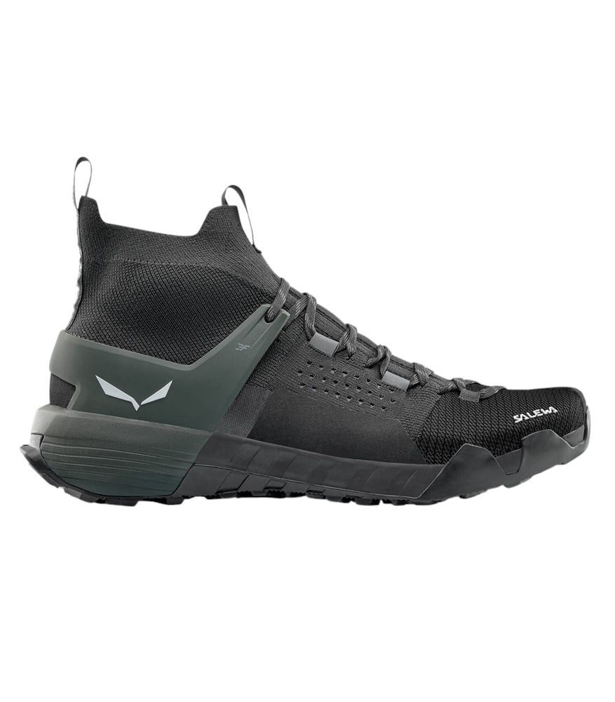 Salewa Wildfire NXT Knit (Zustieg, 3F System) onyxgrau/schwarz/olive Herren Wanderschuh