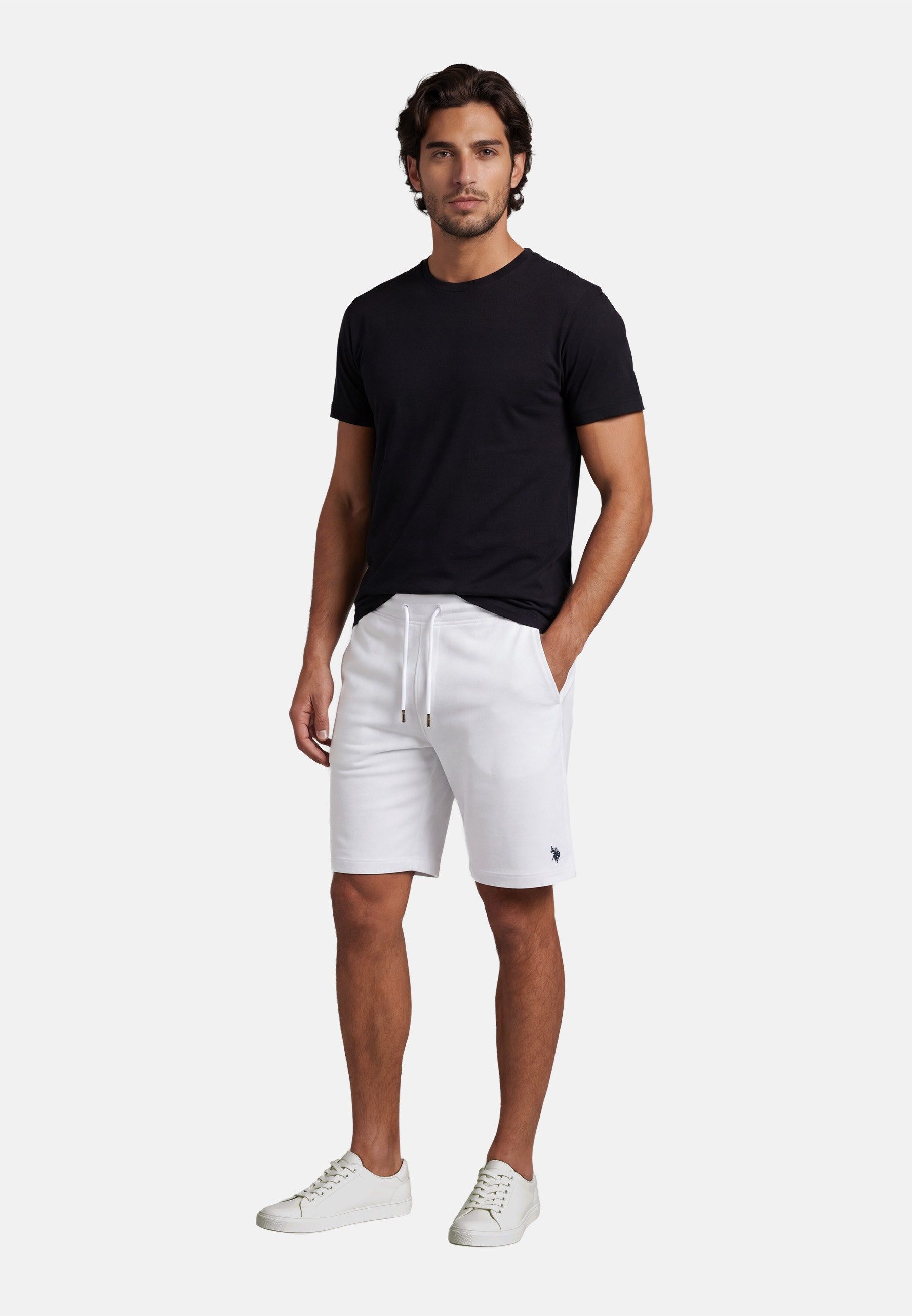 U.S. Polo Assn. Sweatshorts USCooperr – Herren Shorts mit elastischem Bund Elastischer Bund mit Kordelzug, seitliche Taschen, Gesäßtasche