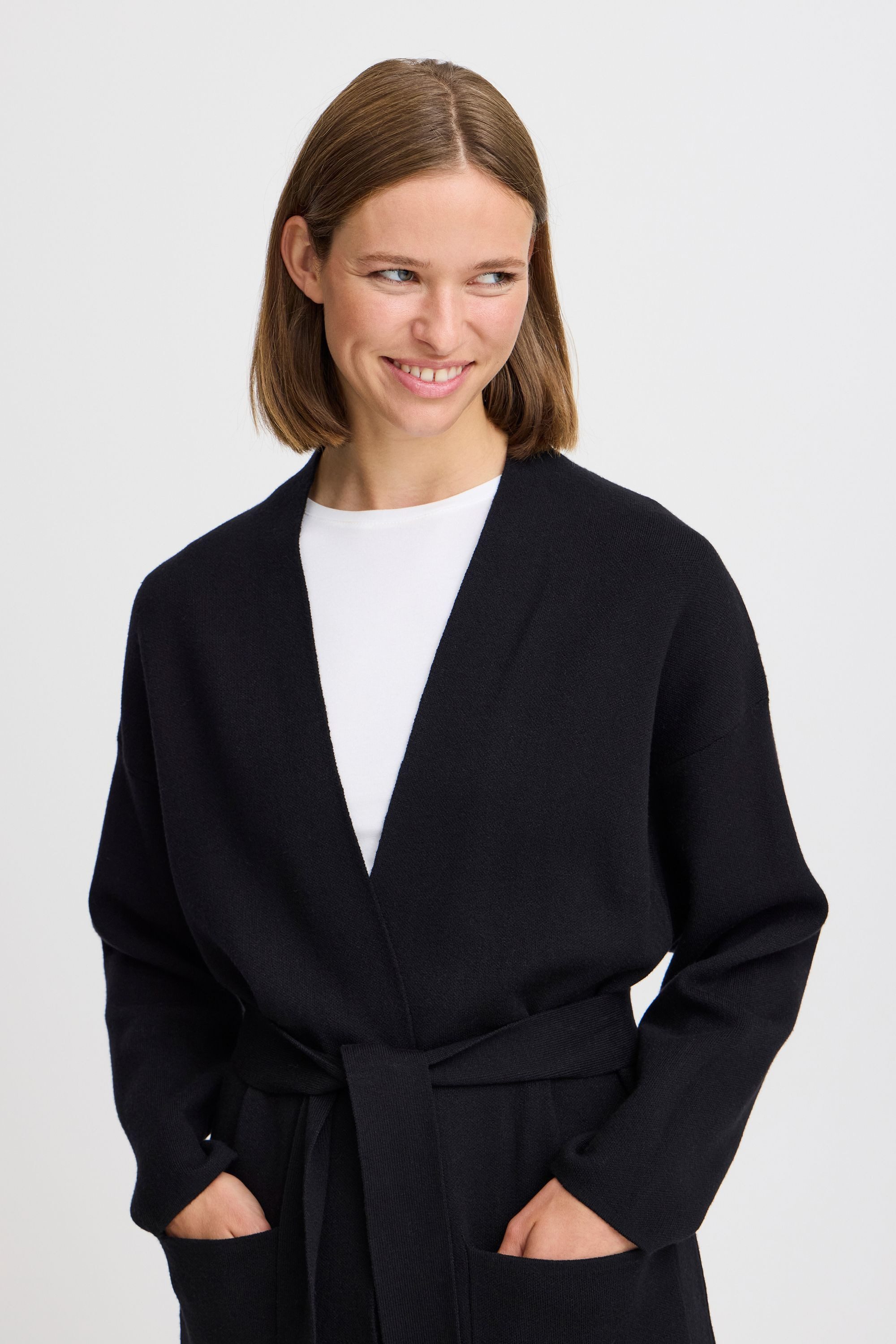 b.young Blusentop Strickjacke