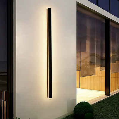 Randaco LED Wandleuchte Beleuchtung Innen Außen Flurleuchte Wandlampe Keller Flurlampe, LED fest integriert, Schwarz