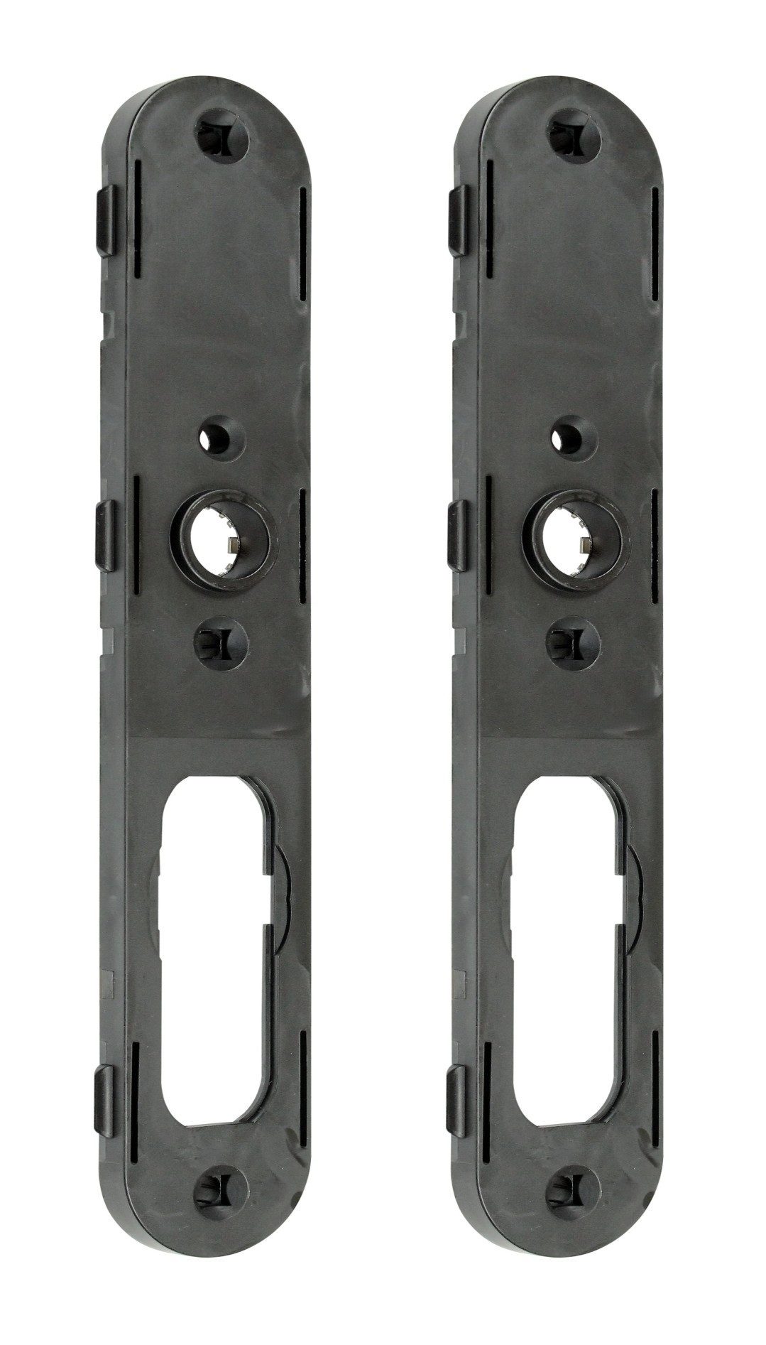 BKS Türgriff FS Langschild Drückergarnitur, Edelstahl matt, PZ, Vierkant 9mm, E: 92