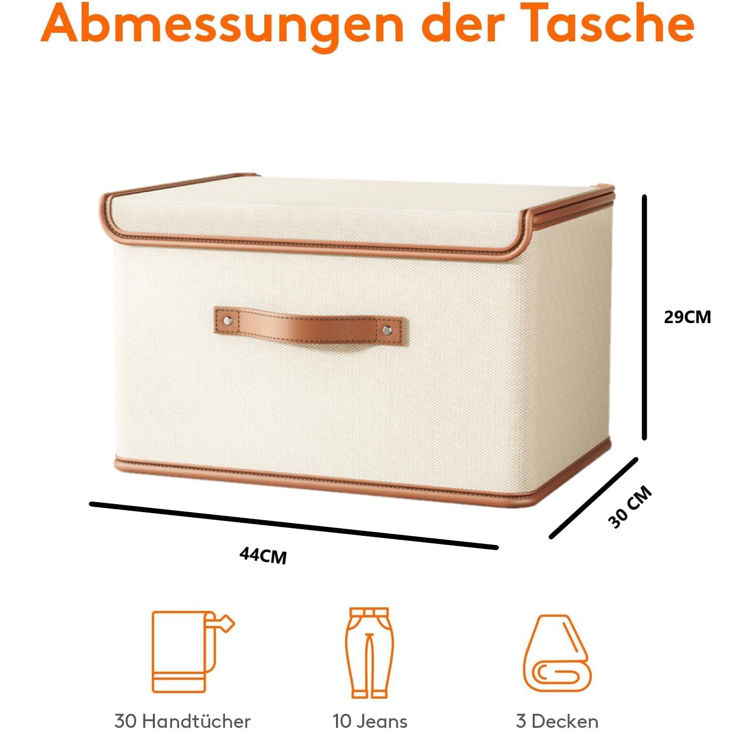 Coonoor Aufbewahrungsbox Aufbewahrungsboxen mit Deckel, Faltbare günstig online kaufen