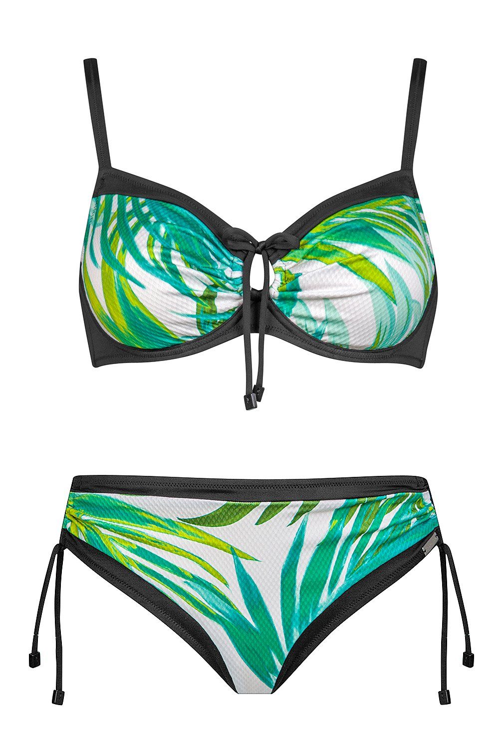 CHARMLINE Bügel-Bikini Splendid Nature (1-St) mit Formbügel, Bikini-Set mit Palmblätter-Muster auf weichem Piquè-Stoff, erhältlich in Gr. 40 - 44 C D E