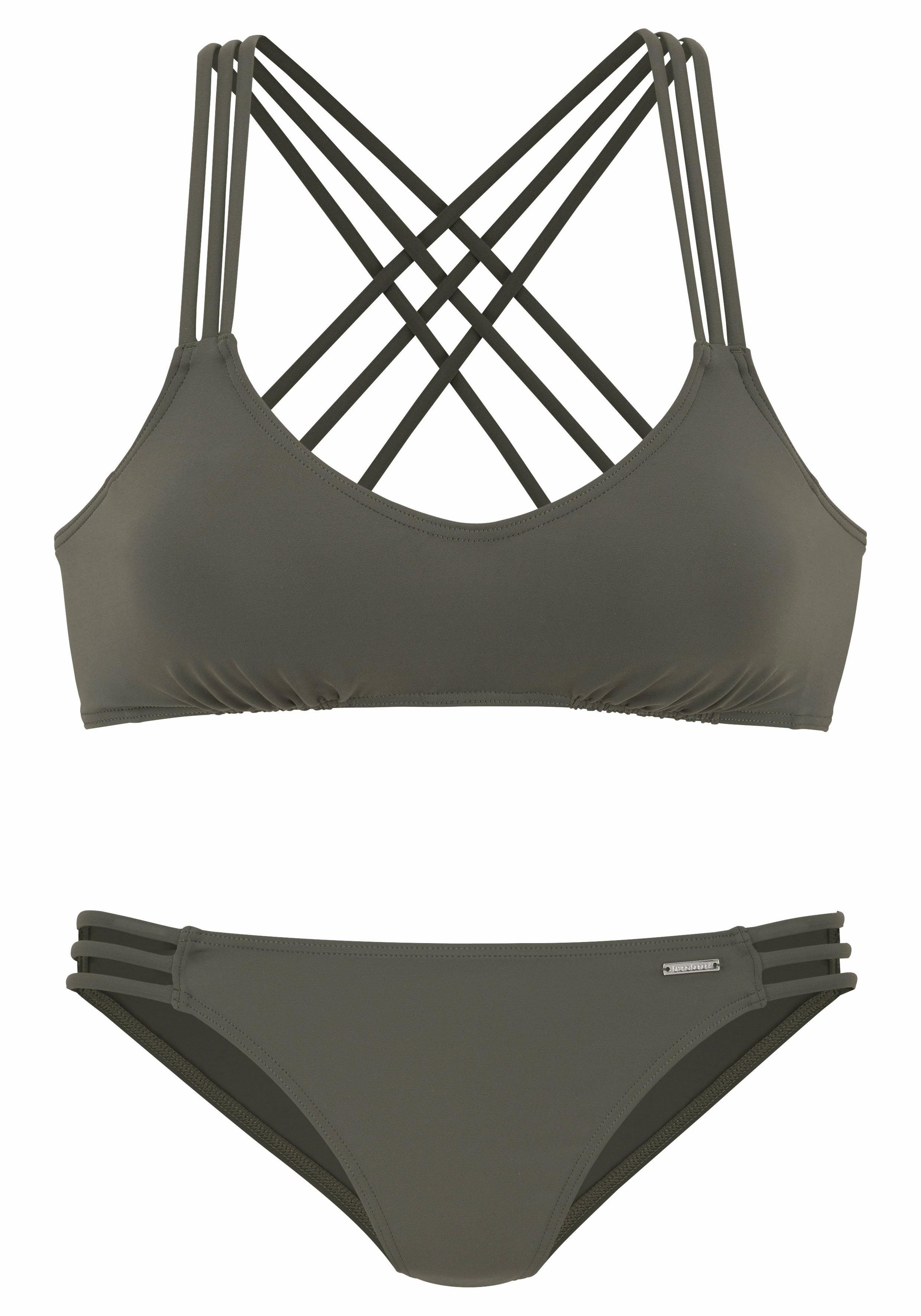 Bruno Banani Bustier-Bikini mit Zierbändern günstig online kaufen