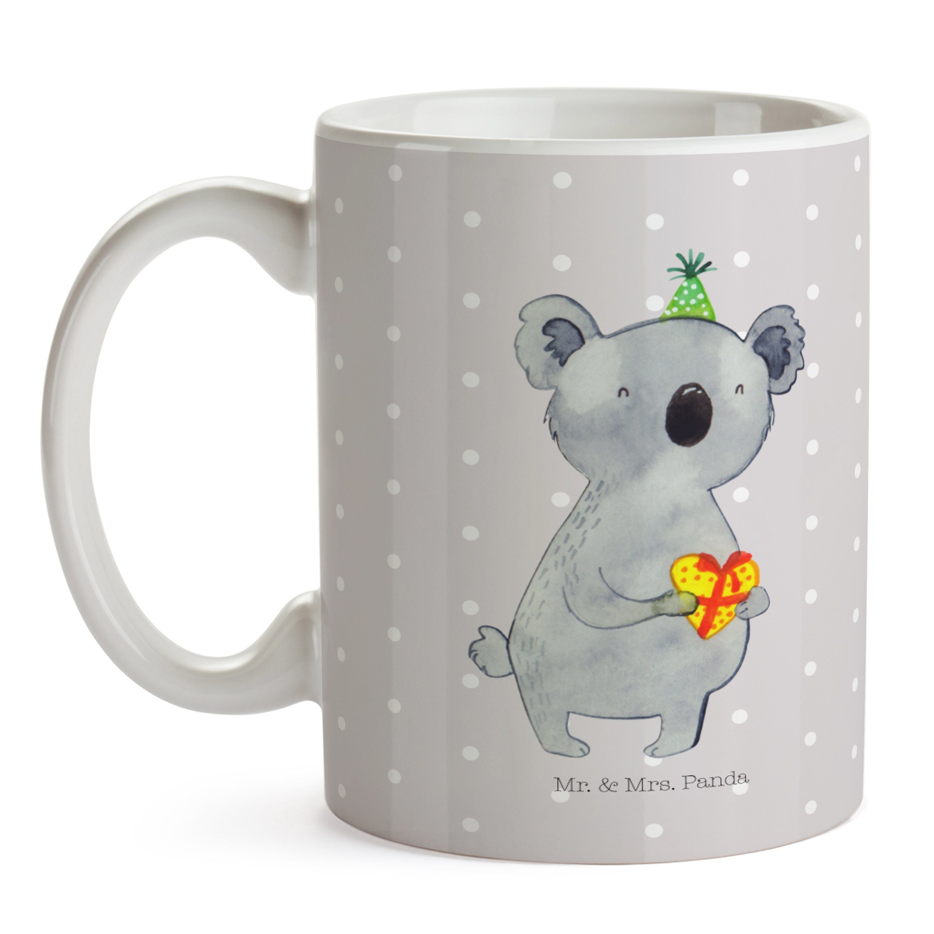 Kaffeebecher, Grau & - Pastell Bü, Tasse Tasse, Panda Mr. - Geschenk Koala Mrs. Keramik Keramiktasse,