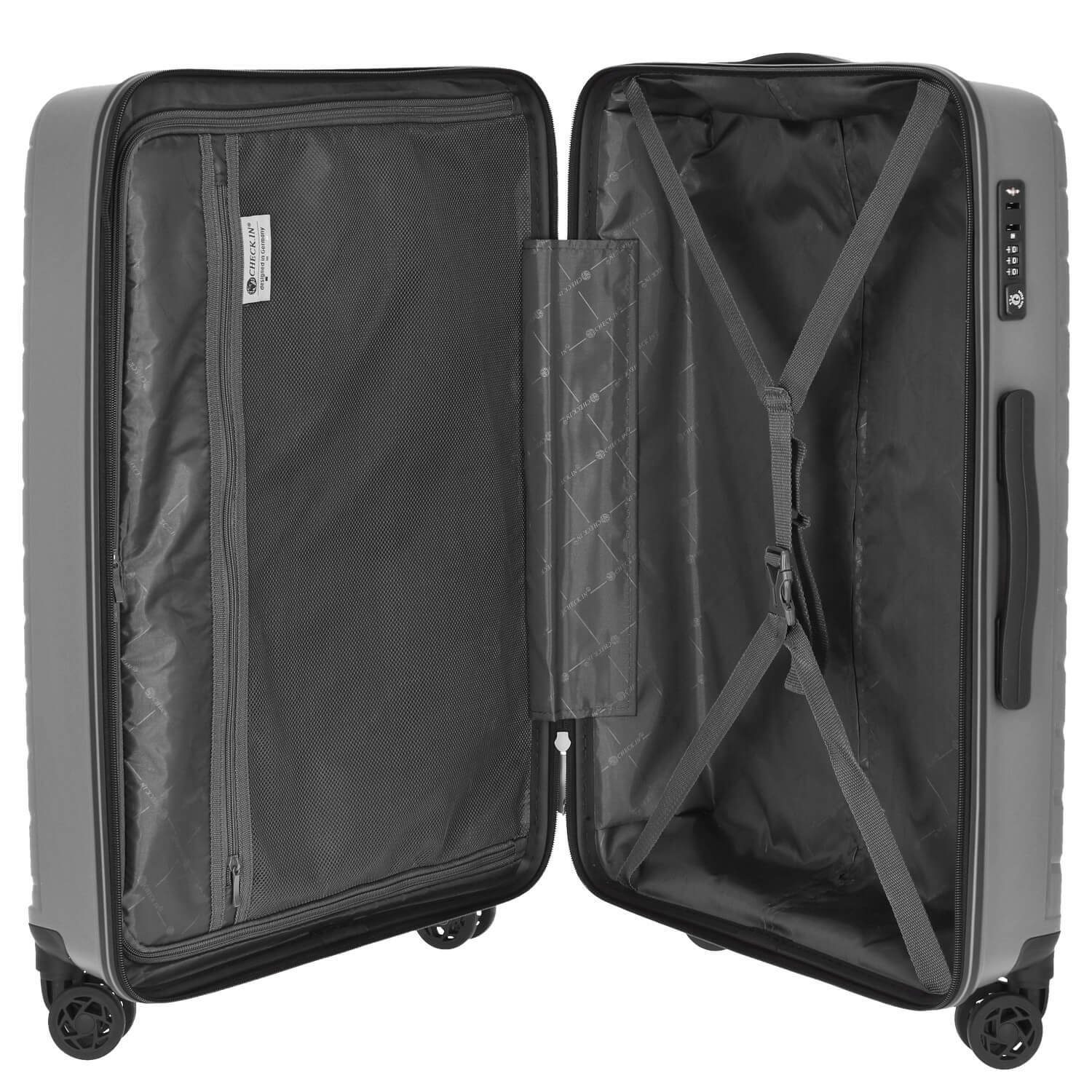 Rollen Trolley CHECK.IN® silber 67 4-Rollen-Trolley Orlando 4 - cm,