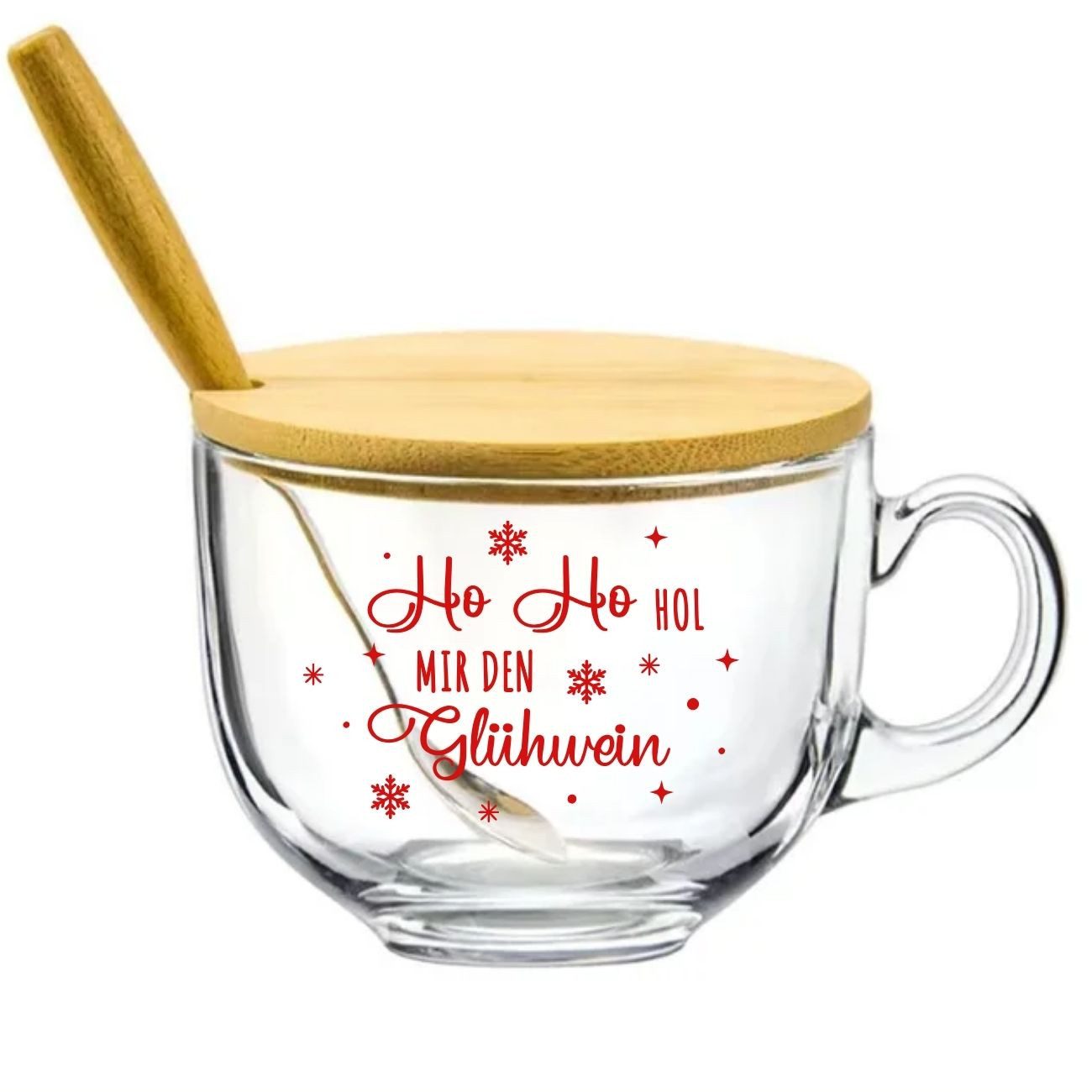 Quality Elegance Tasse Hol Mir den Glühwein Weihnachtliches Glastassen-Set 450ml
