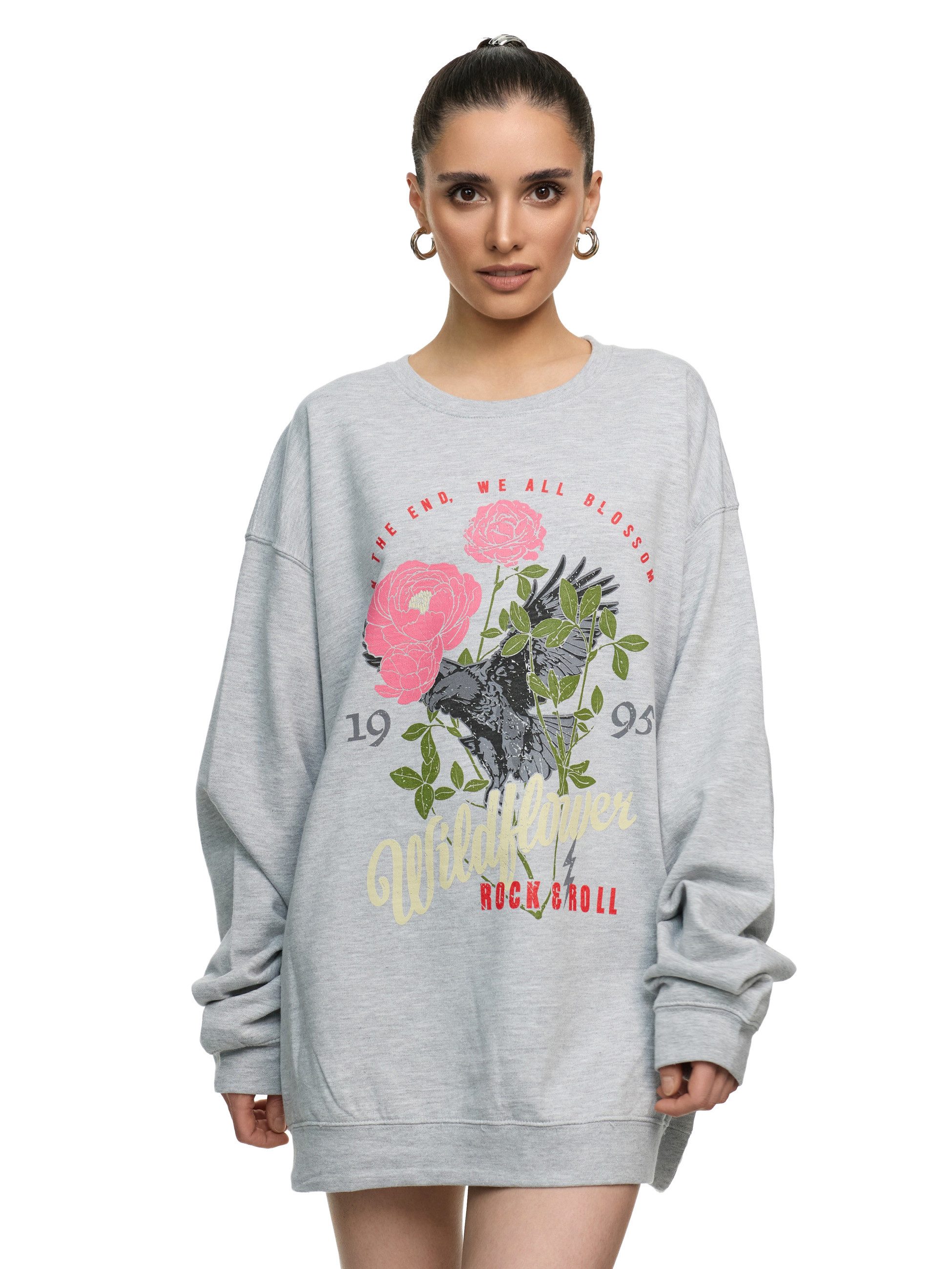 Worldclassca Sweatshirt Worldclassca Oversized Sweatshirt WILDFLOWER günstig online kaufen