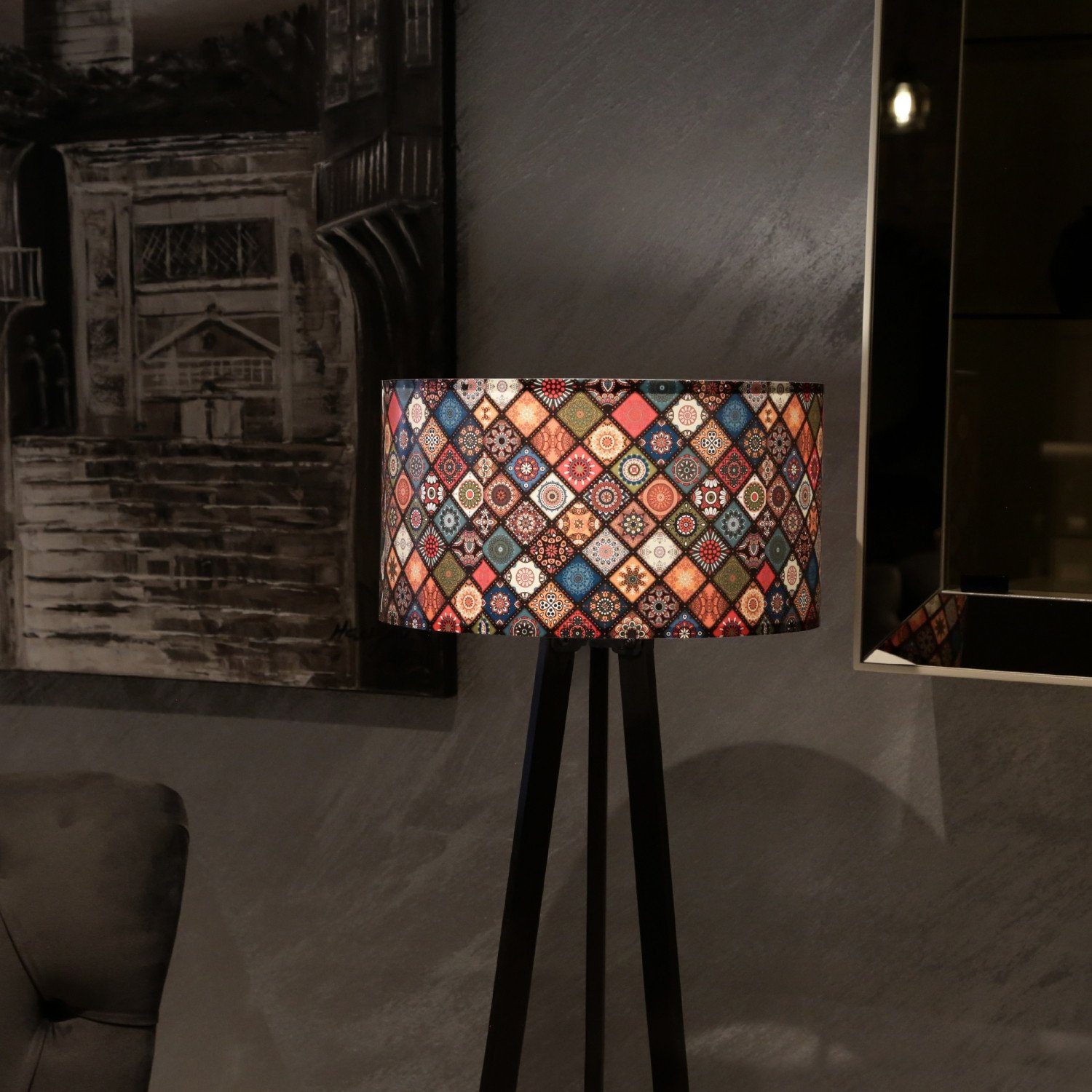 Opviq Stehlampe AYDAXL, Bunt, Підлогові світильники, 21 x 38 cm, 100% PVC