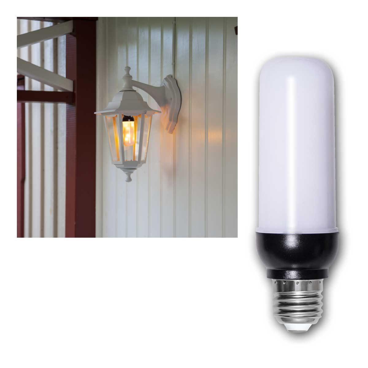STAR TRADING LED-Leuchtmittel E27 Deko-Lampe "Flamme" schw, 1600K 80lm 230V/3W, warmweiß