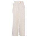LASCANA Bundfaltenhose mit Taschen und Knopfdetail, weites Bein, Leinenhose, Sommerhose