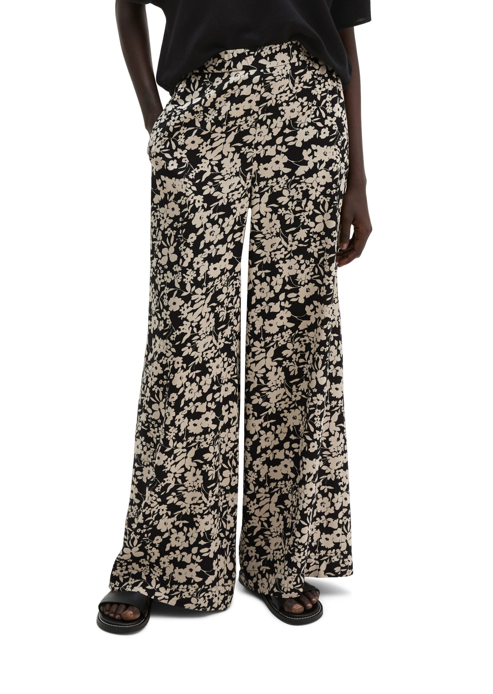 Marc O'Polo Chinohose aus bedrucktem Viskose-Twill