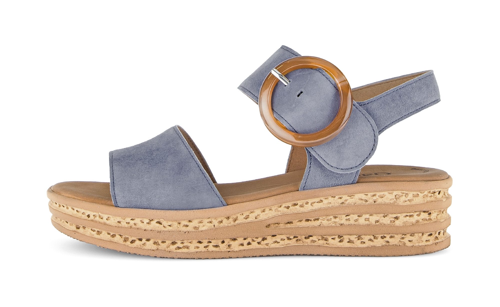 Gabor Keilsandalette, Riemchensandale, Sommerschuh mit modischer Zierschnalle