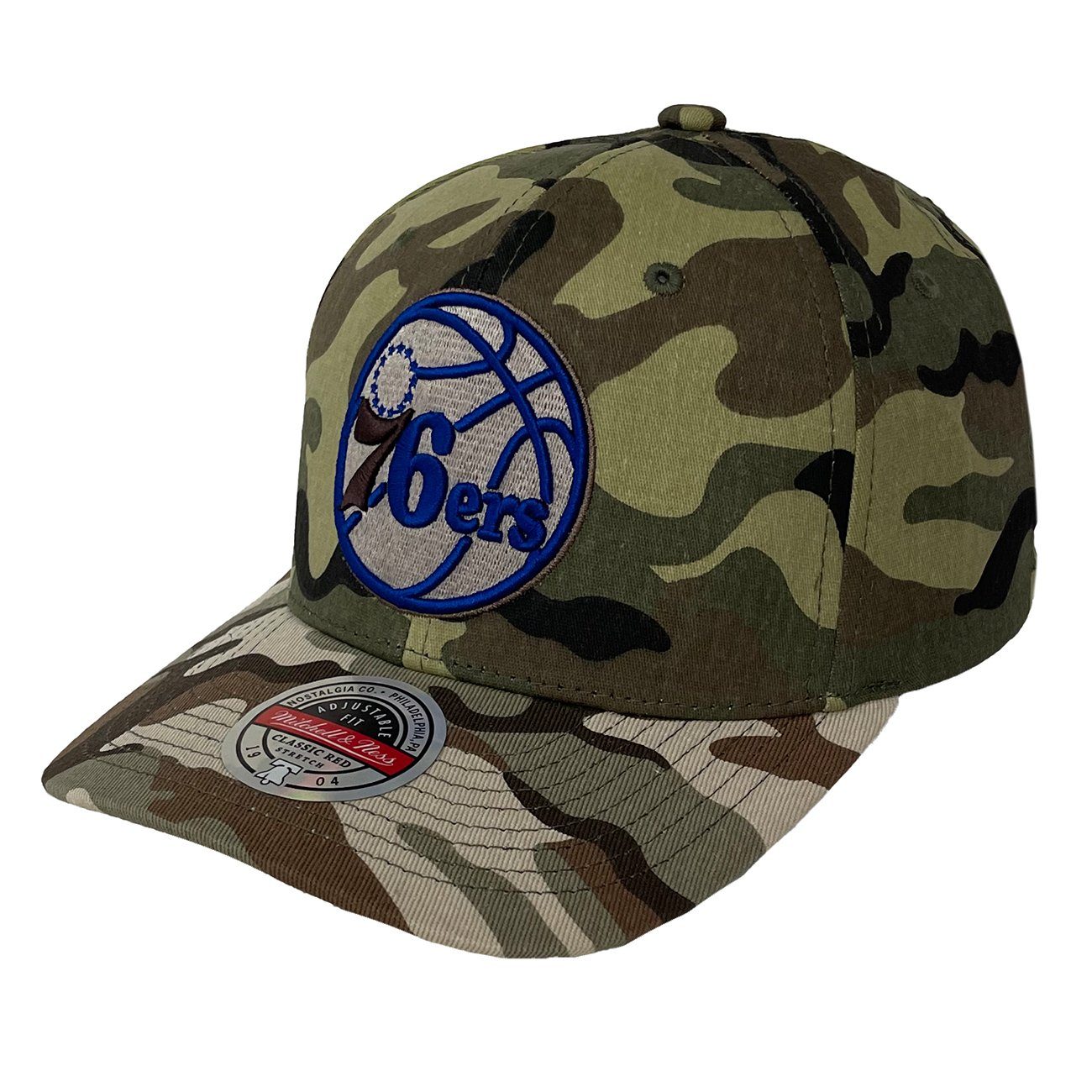 Mitchell & Ness Snapback Cap NBA Woodland Desert Red Line Philadelphia 76ers