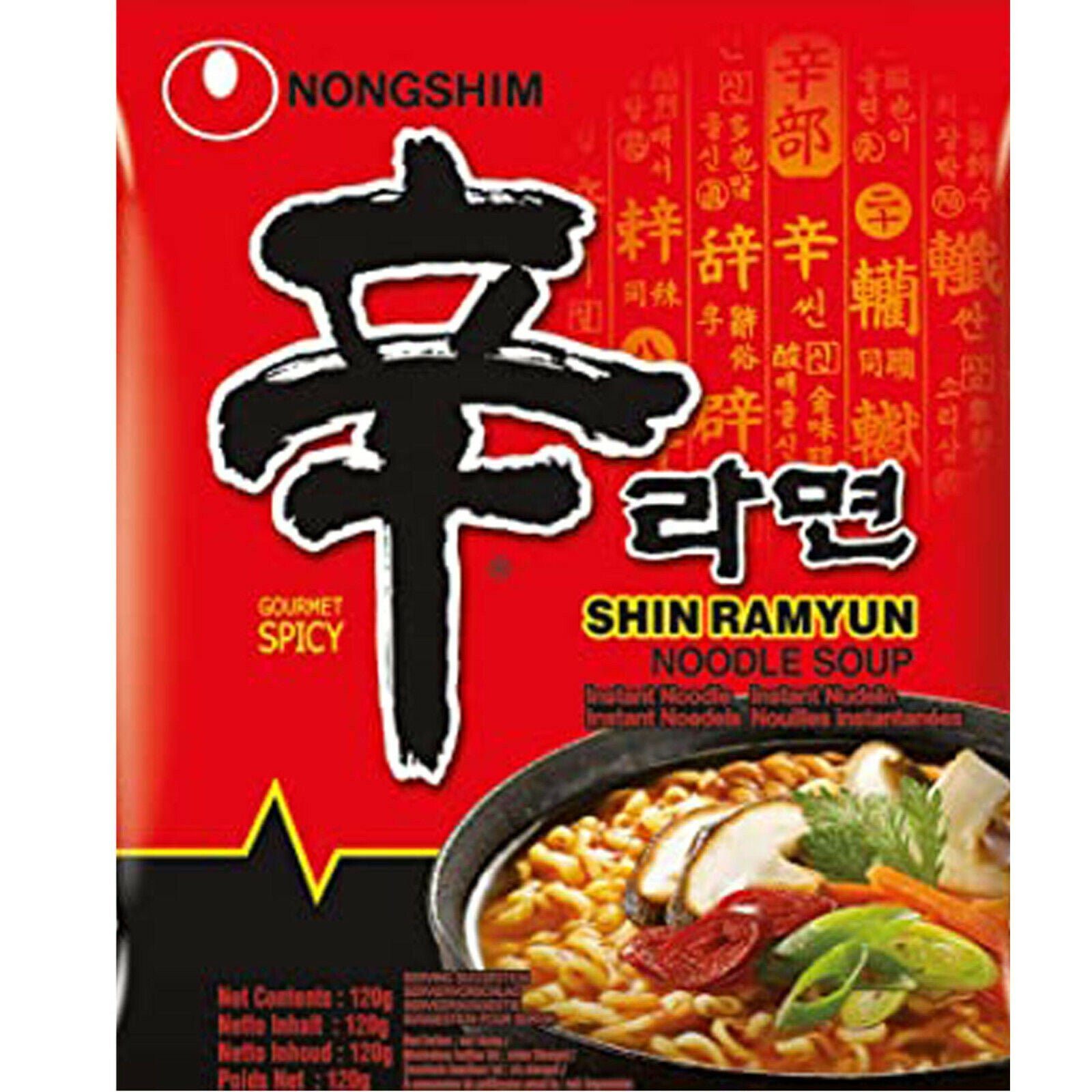 Nong Shim Fertiggericht Nongshim - Shin Ramyun scharf Instant Nudelsuppe- 5x120g