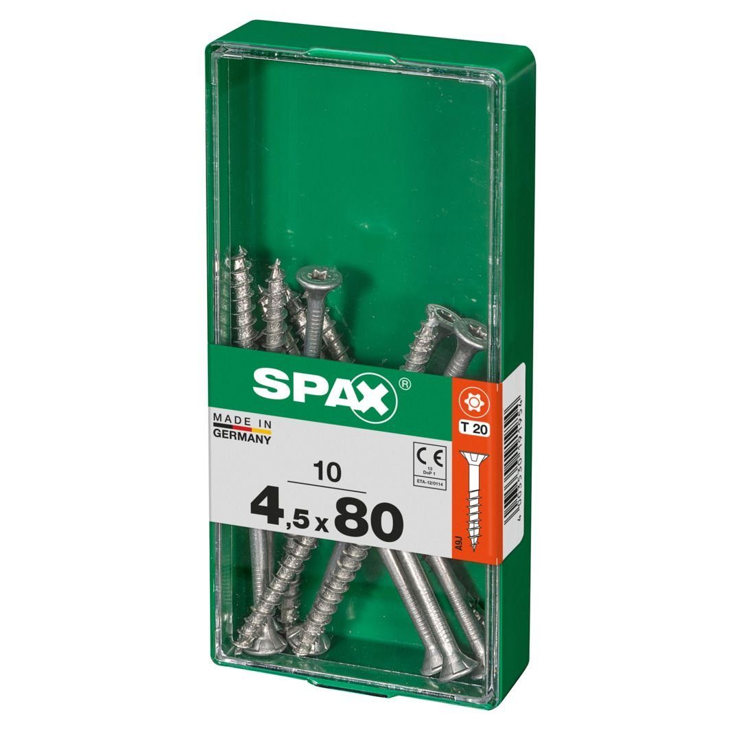 SPAX Holzbauschraube Spax Universalschrauben 20 TX 80 4.5 x mm 10 