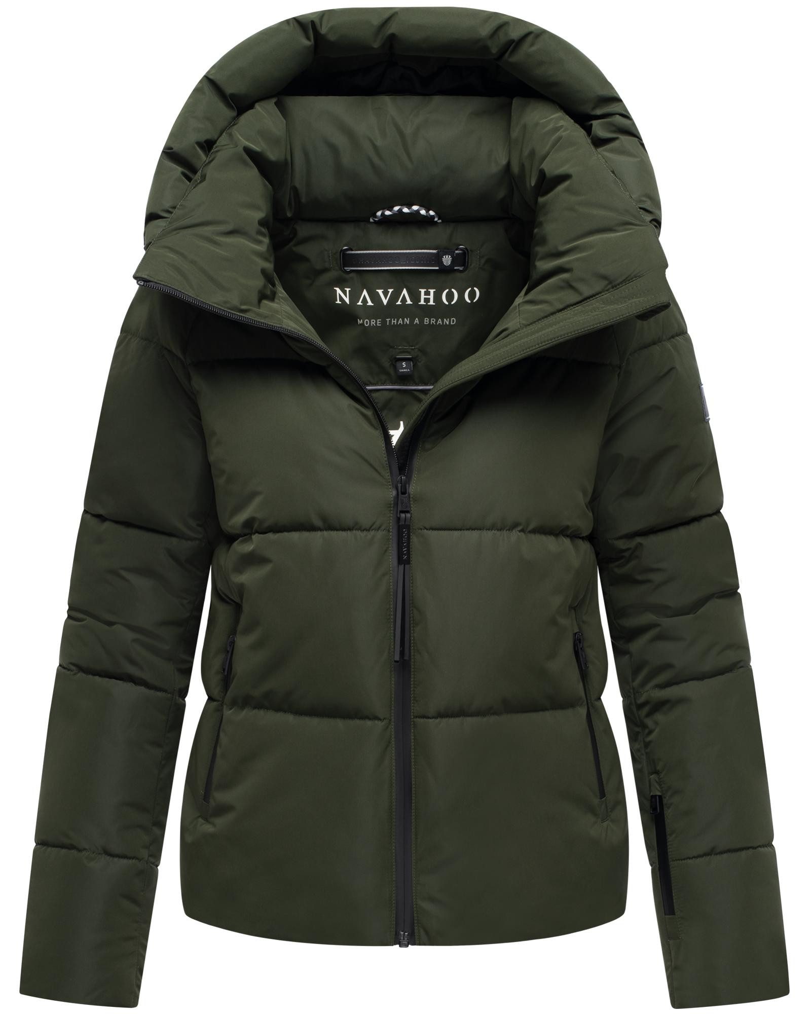 Navahoo Steppjacke Frostherz XIV Kurze gesteppte Damen Winterjacke mit abnehmbarer Kapuze